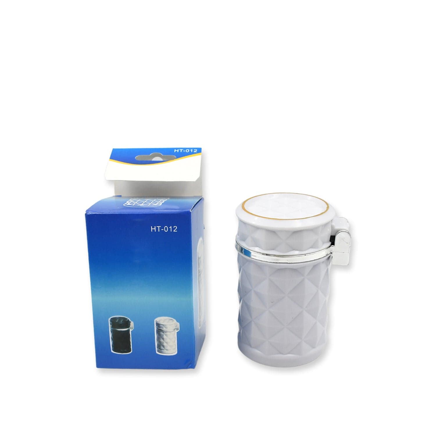 Car Cupholder LED Ashtray of Portable with Blue Light, Lid & Waste Bin, Cigarette Ashtray thumbnail 4