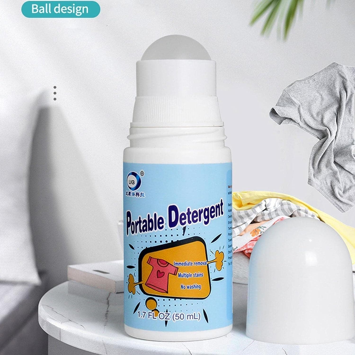 Clothes Stain Remover Bead Design Emergency Stain Rescue Roller Cleaner for Natural Fabric Removes Oil Almost All Types of Fabrics thumbnail 4