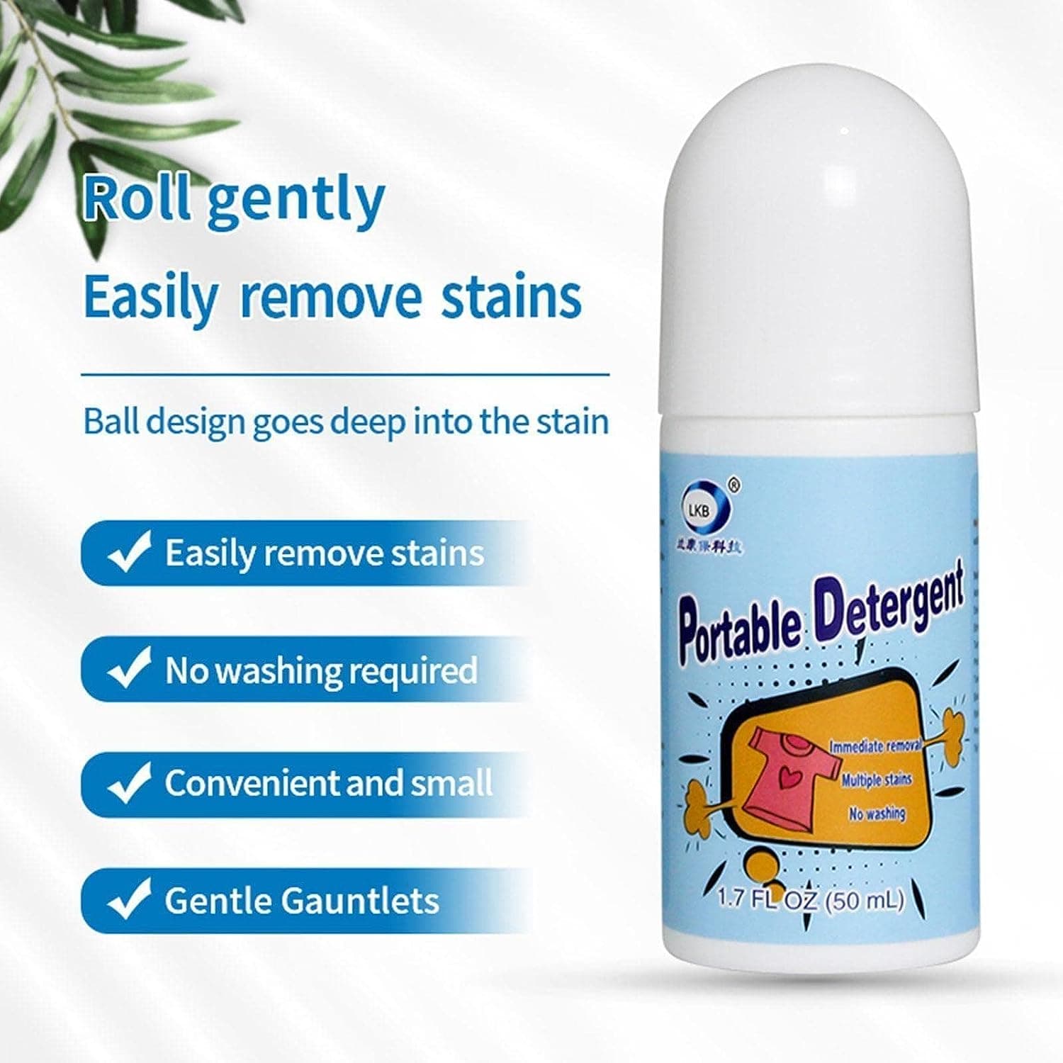Clothes Stain Remover Bead Design Emergency Stain Rescue Roller Cleaner for Natural Fabric Removes Oil Almost All Types of Fabrics thumbnail 6
