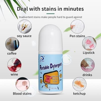 Clothes Stain Remover Bead Design Emergency Stain Rescue Roller Cleaner for Natural Fabric Removes Oil Almost All Types of Fabrics thumbnail 7