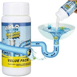 Powerful Sink And Drain Cleaner, Portable Powder Cleaning Tool Super Clog Remover Chemical Powder Agent For Kitchen Toilet Pipe Dredging (110 Gm)