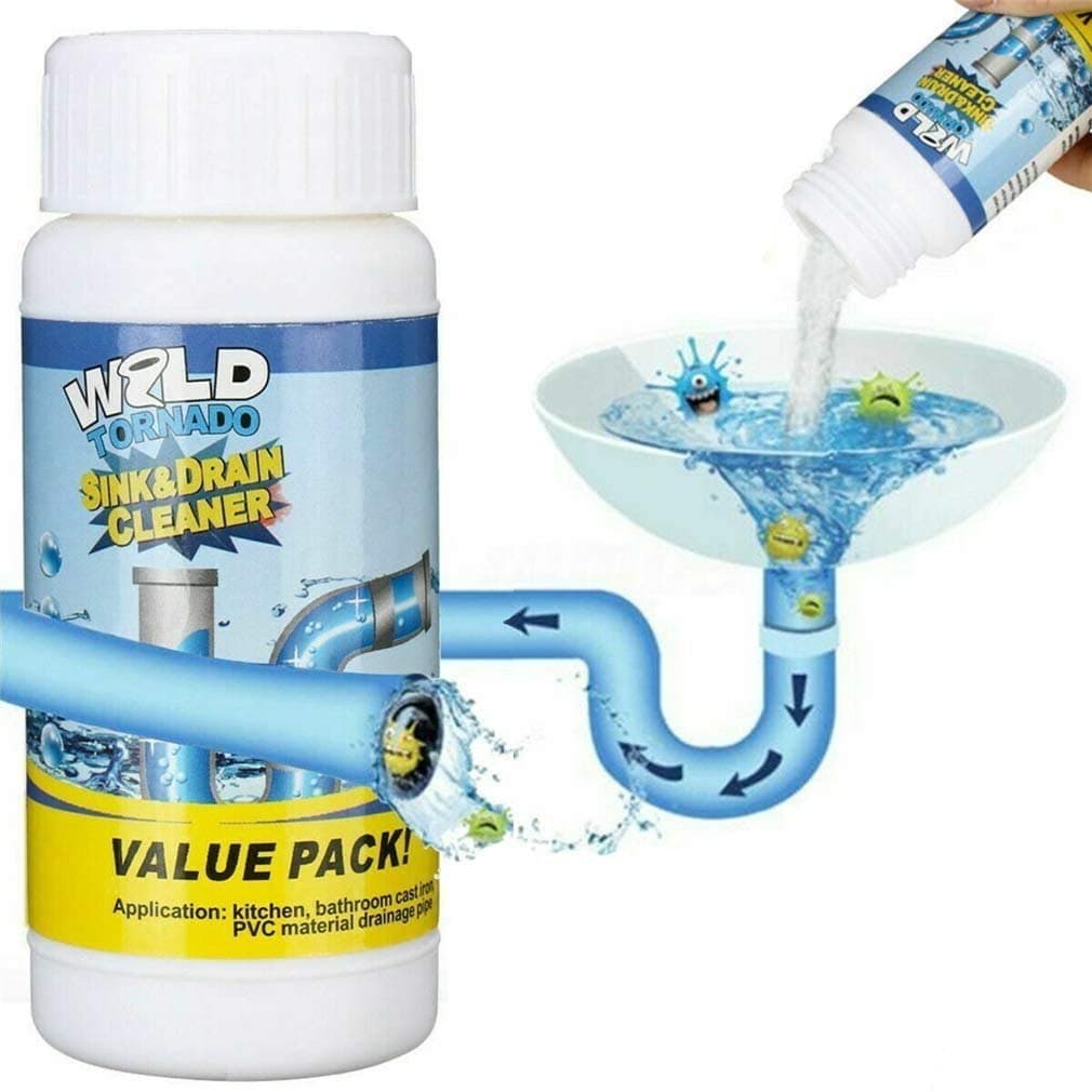 Powerful Sink And Drain Cleaner, Portable Powder Cleaning Tool Super Clog Remover Chemical Powder Agent For Kitchen Toilet Pipe Dredging (110 Gm) thumbnail 1