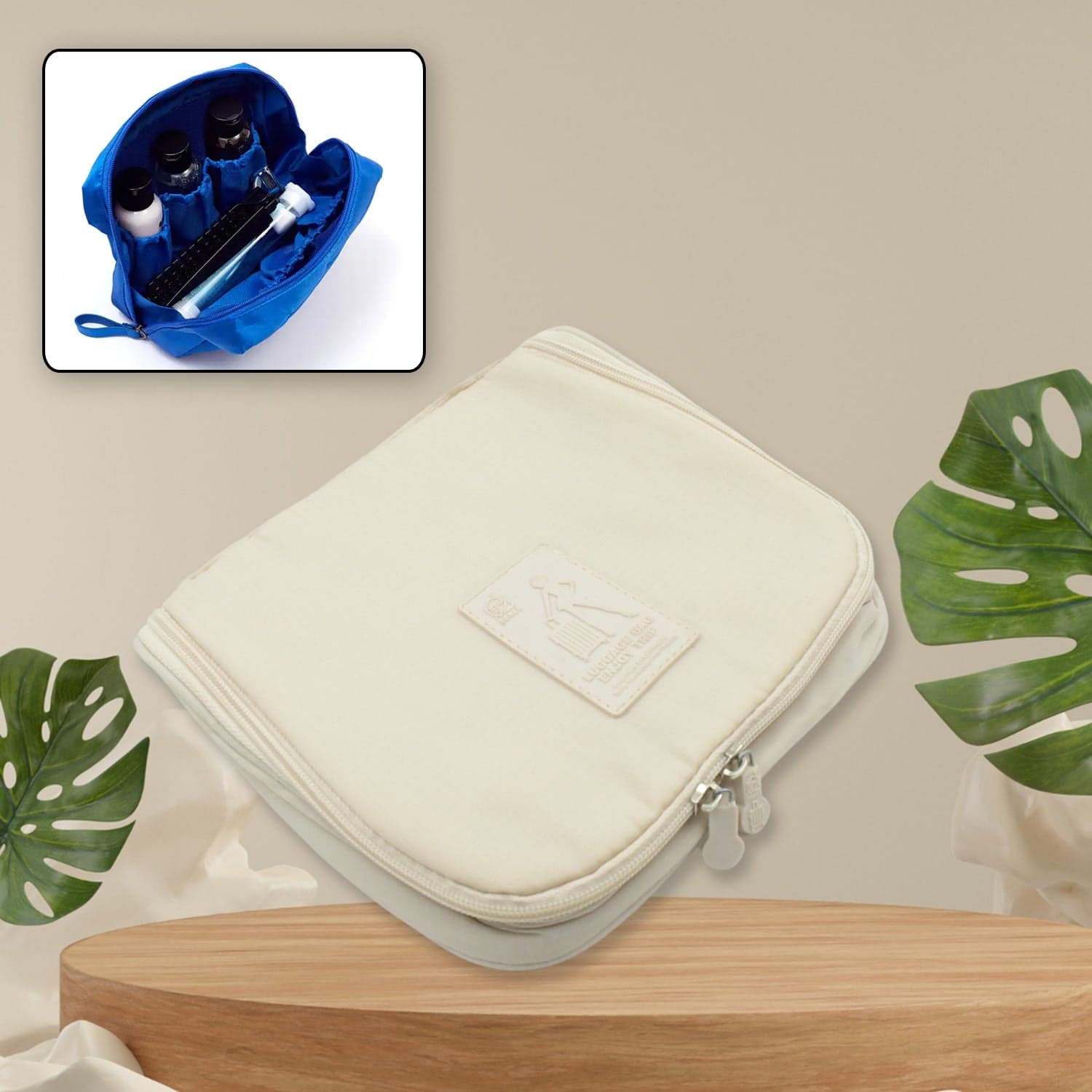 Travel Wash Bag Multi-Functional Waterproof Cosmetic Storage Bag (1Pc) thumbnail 1