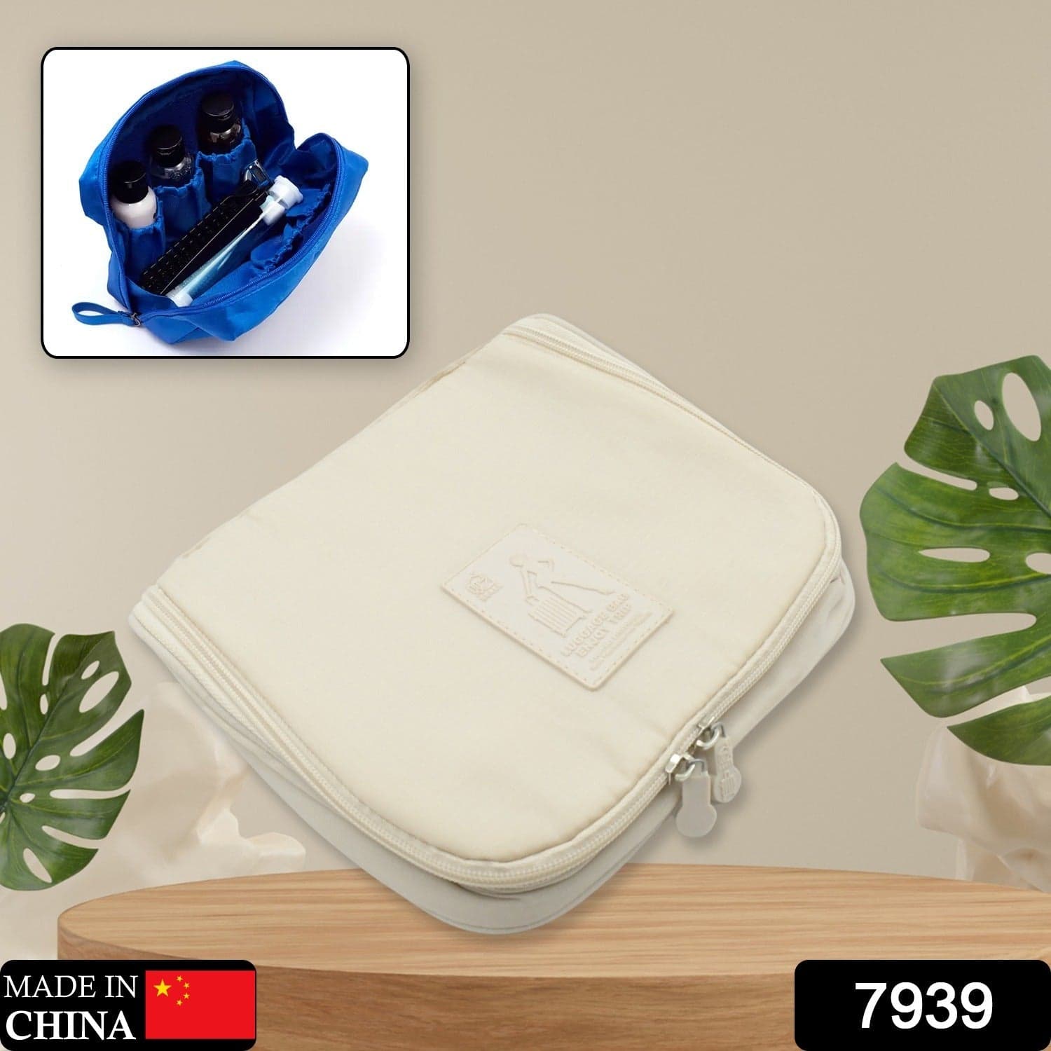 Travel Wash Bag Multi-Functional Waterproof Cosmetic Storage Bag (1Pc) thumbnail 2