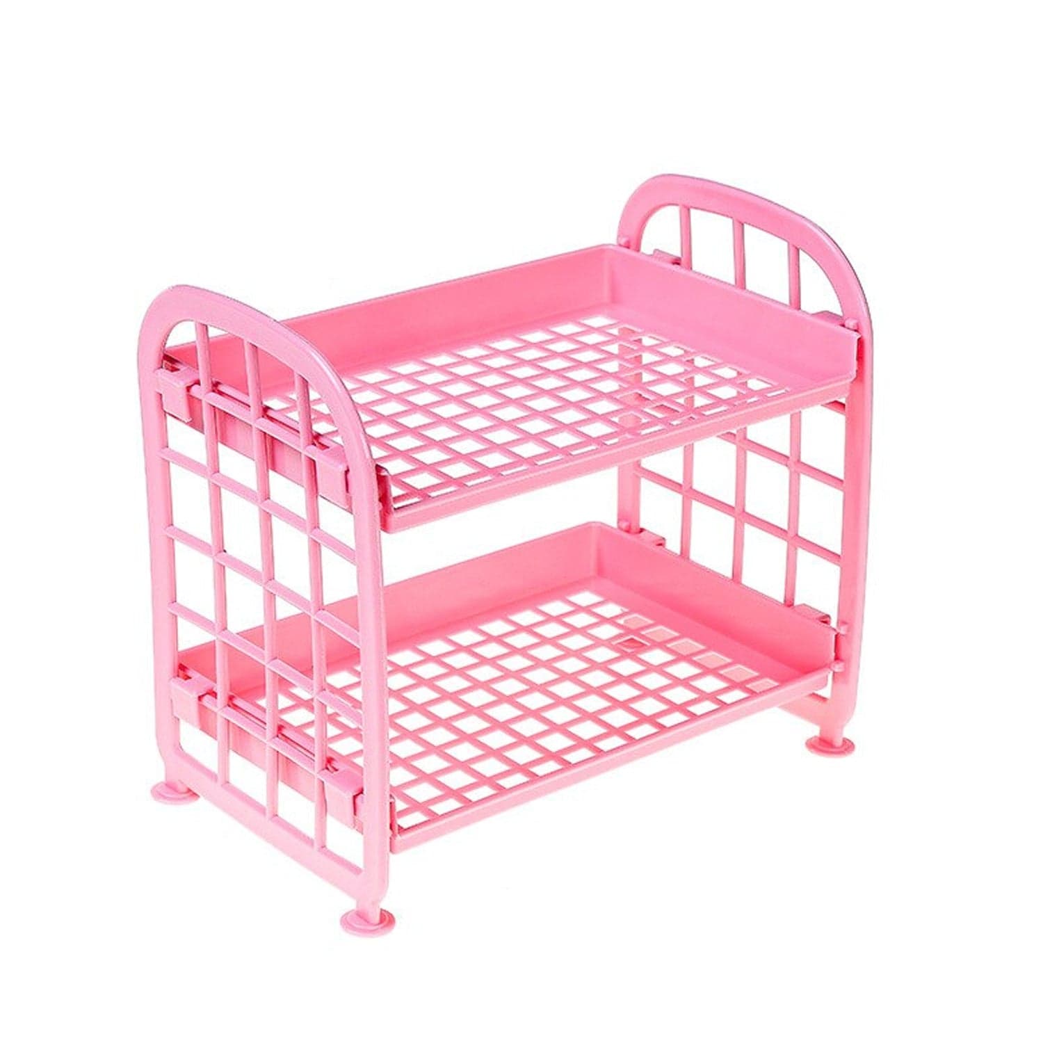 2Layer Foldable Plastic Small Storage Shelf / Rack (1 Pc / Mix Color) thumbnail 5