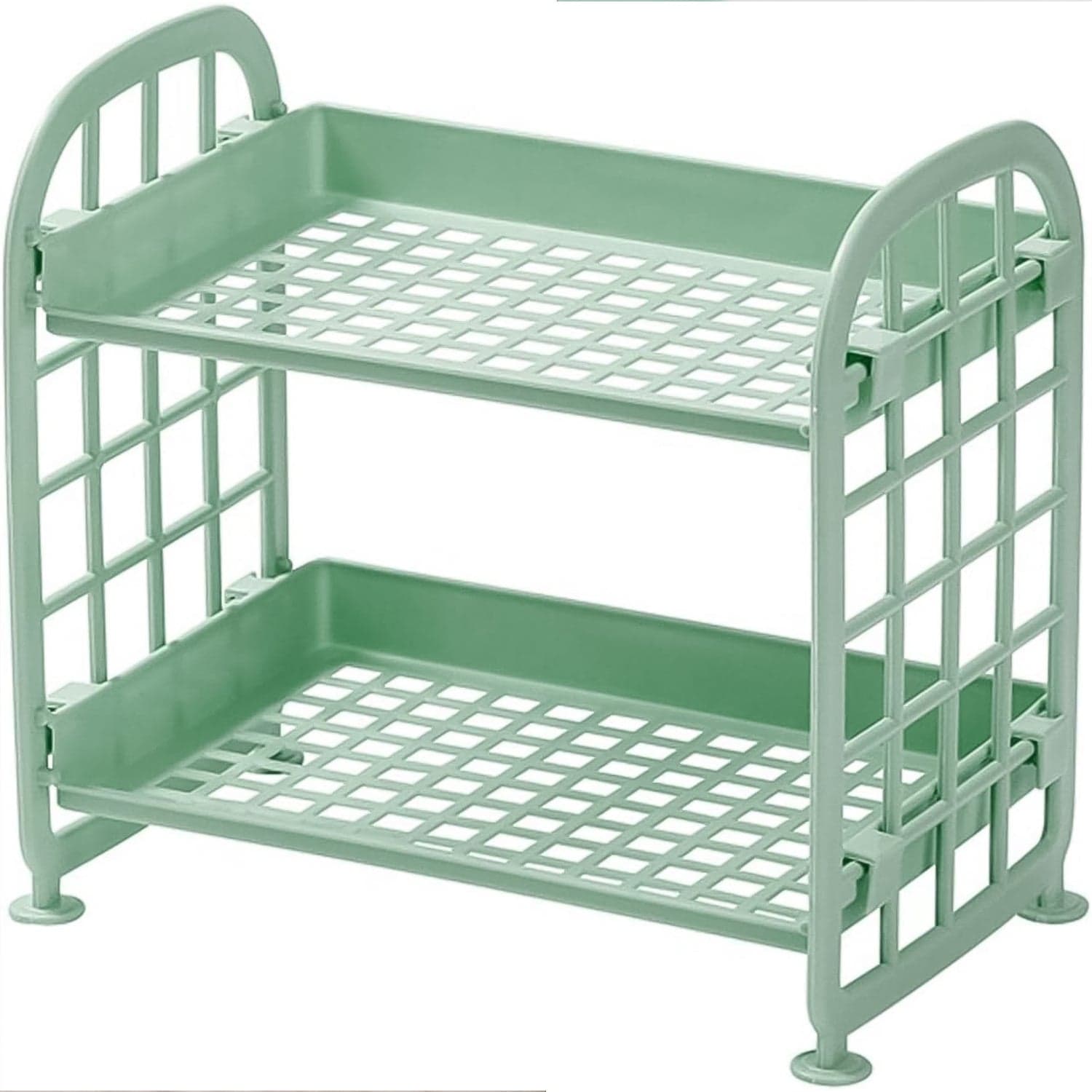 2Layer Foldable Plastic Small Storage Shelf / Rack (1 Pc / Mix Color) thumbnail 6