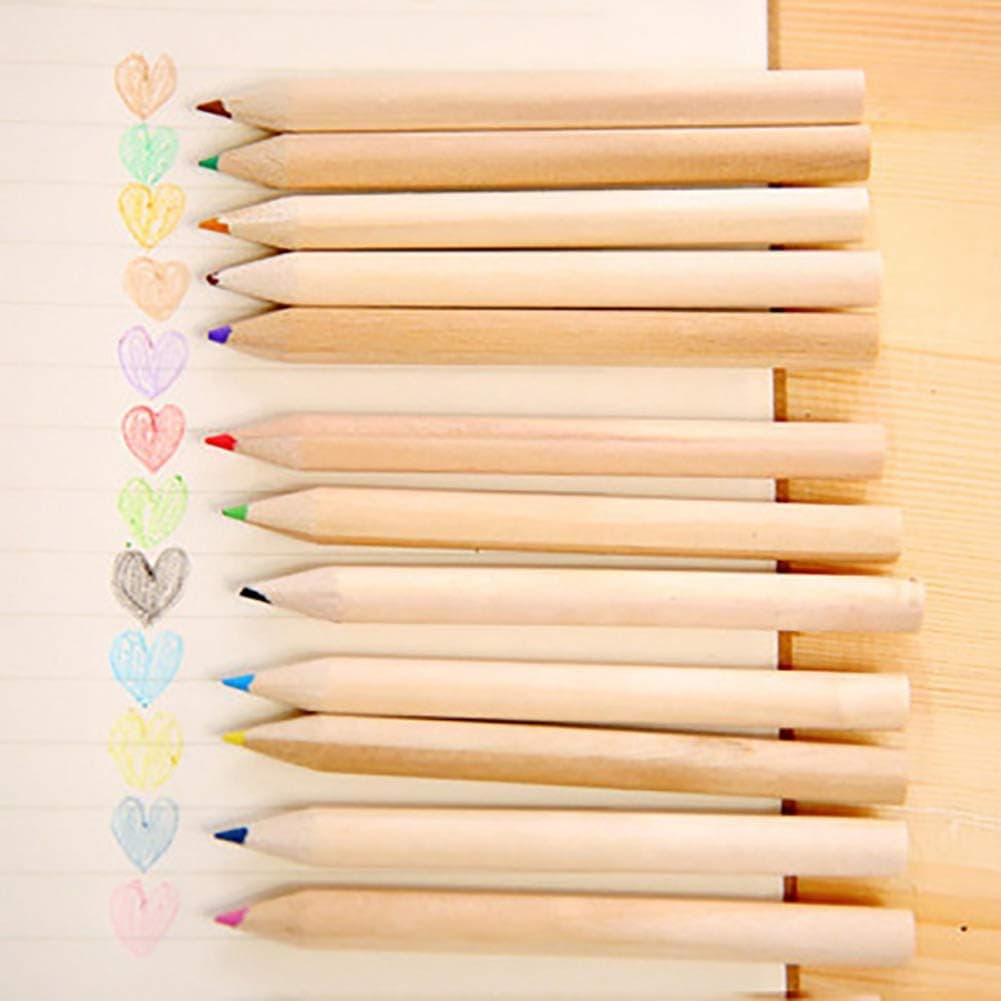 12 Mini Colouring Pencils with Sharpener, Kids Drawing Set for School & Sketching thumbnail 6