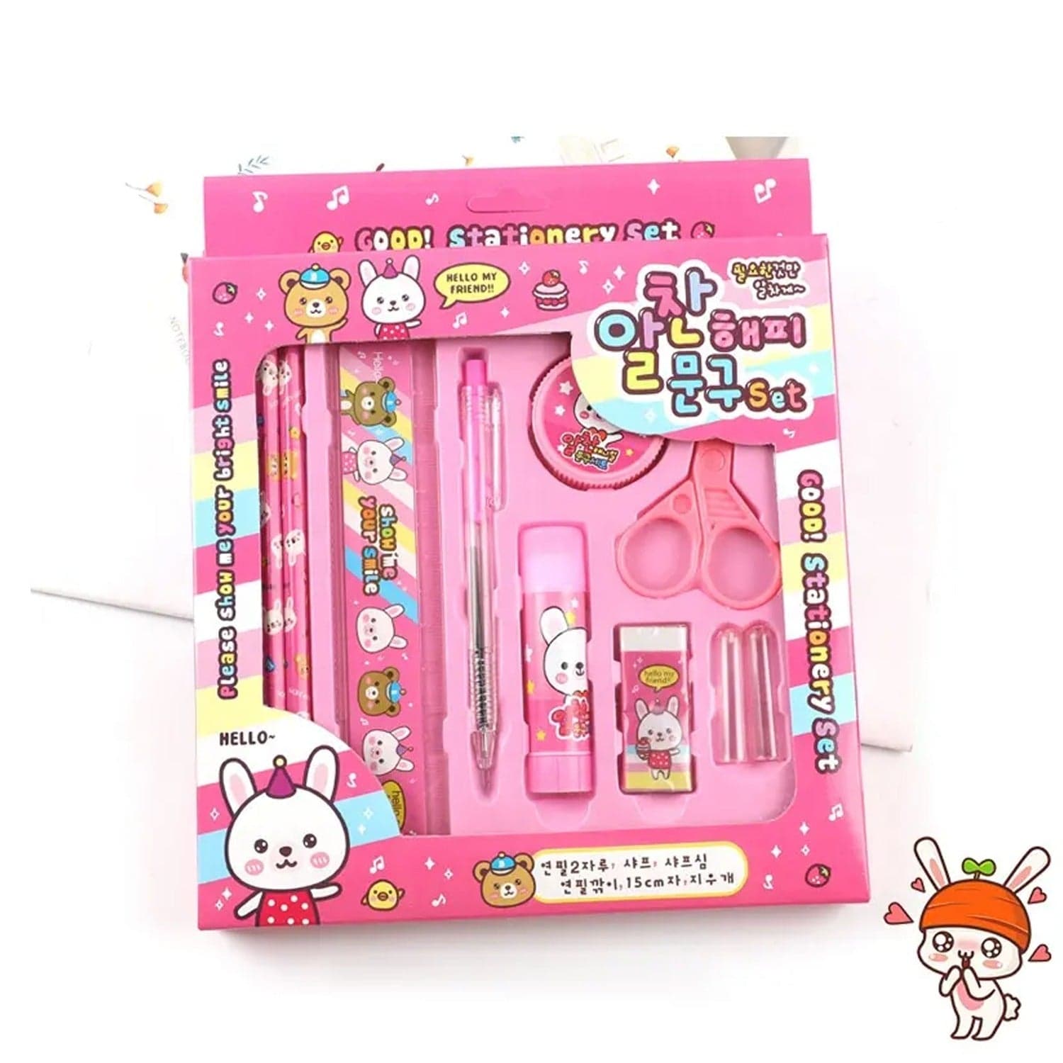 10-Pc Stationery Set for School, Office & Gifts with Pencil, Pen, Scissors thumbnail 1