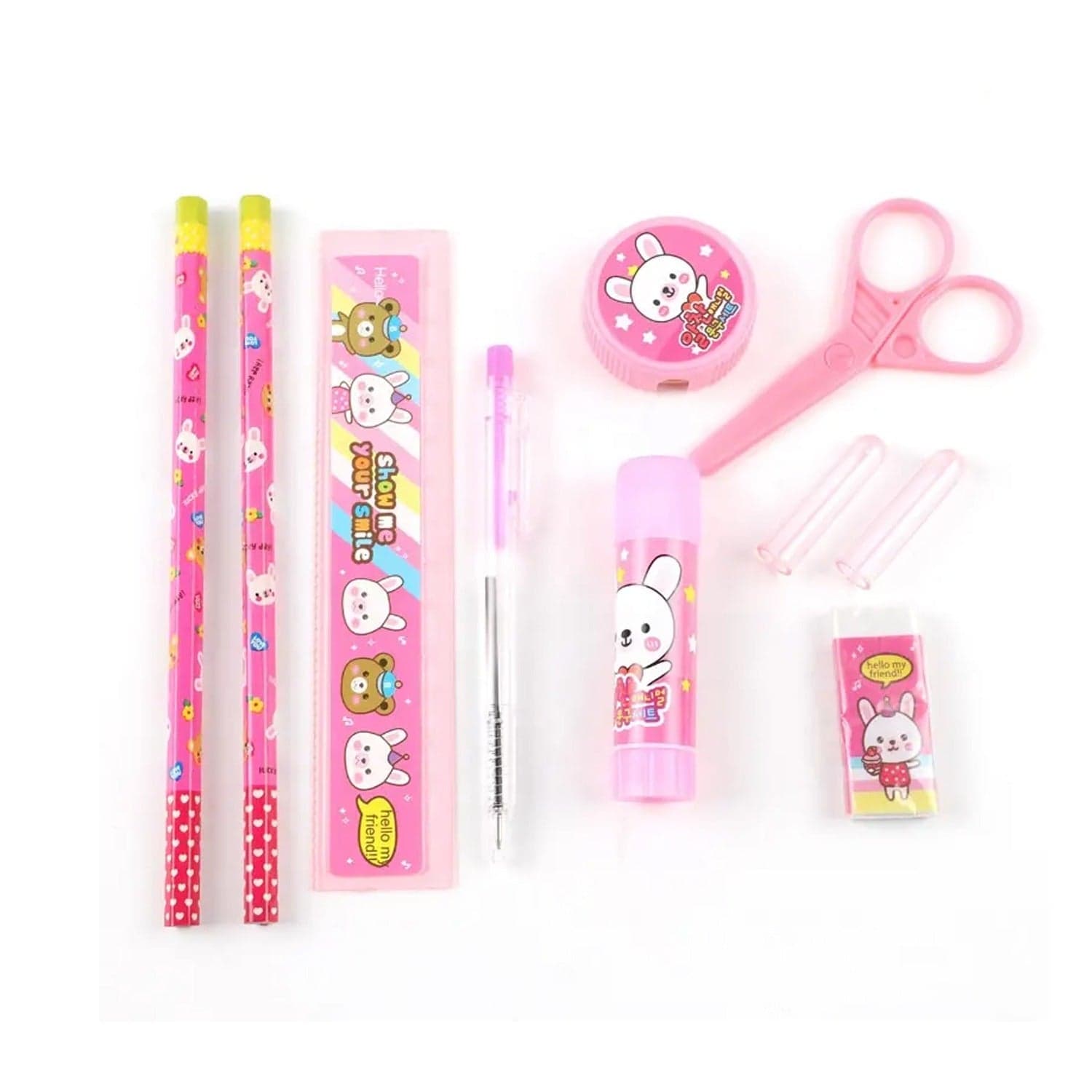 10-Pc Stationery Set for School, Office & Gifts with Pencil, Pen, Scissors thumbnail 6
