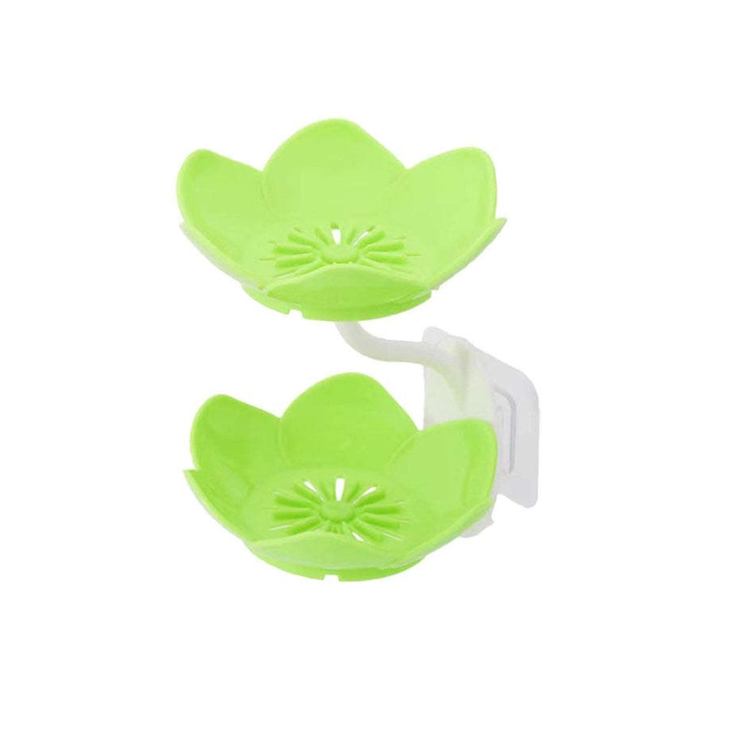 Double Layer Flower Self Draining Soap Dish Holder, Bathroom Shower Soap Holder Dish Storage Plate Tray For Bathroom, Kitchen, Bathtub thumbnail 4