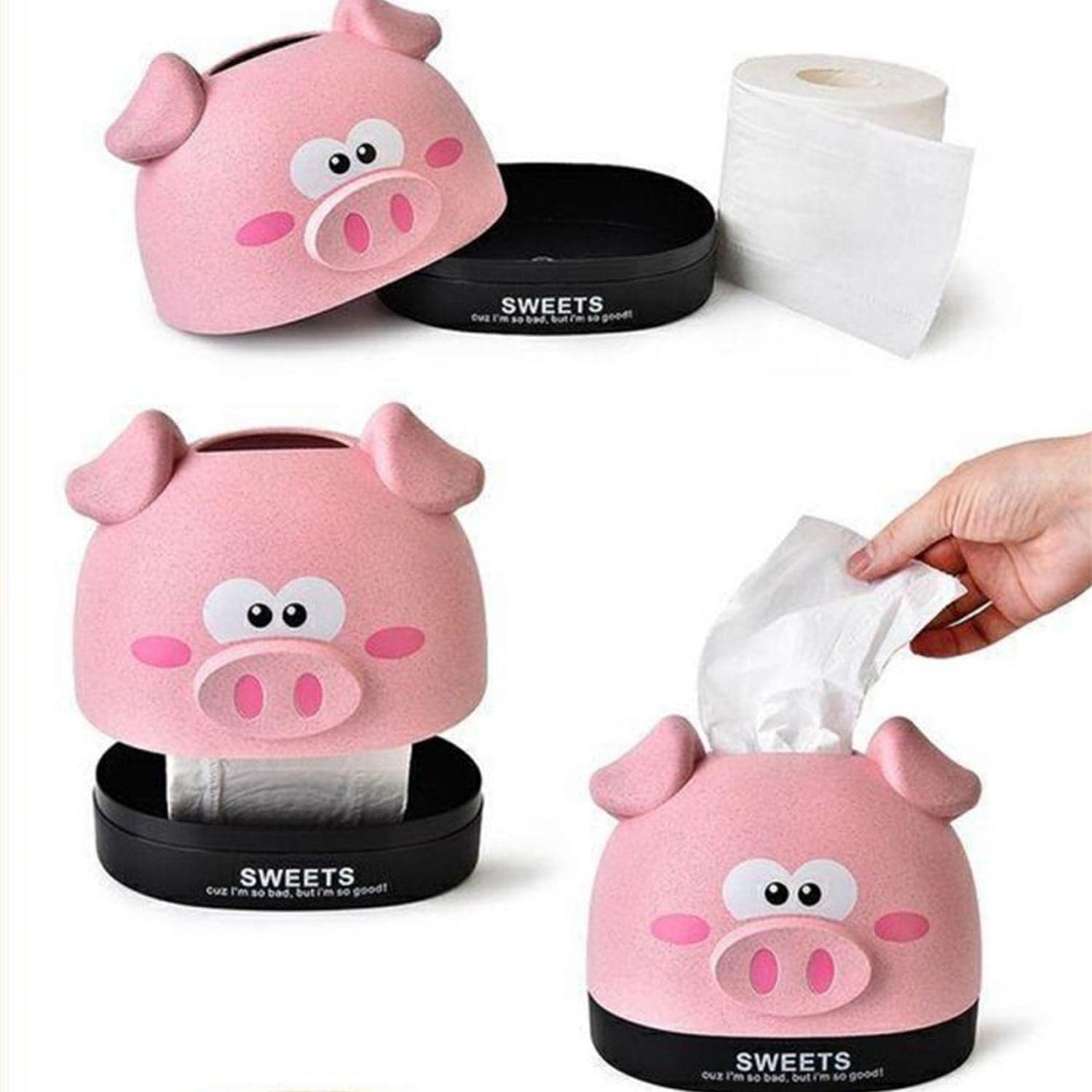 Mix Design Tissue Box House Tissue Box Cover Tissue Holder for Home Tissue Box Covered Rectangle Cube Tissue Box Holder Tissue Box Mix Design (1 Pc thumbnail 4