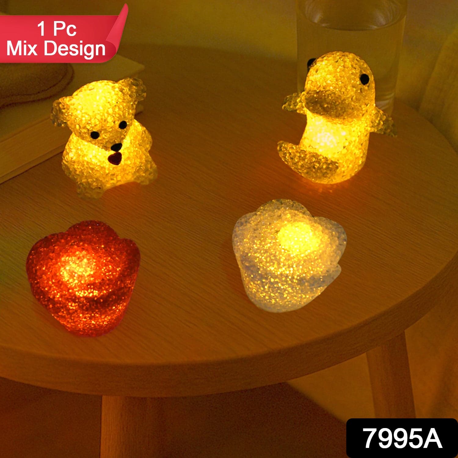 Unique Crystal Night Light: Multi-Shape LED Lamp (Mood Lighting) thumbnail 2