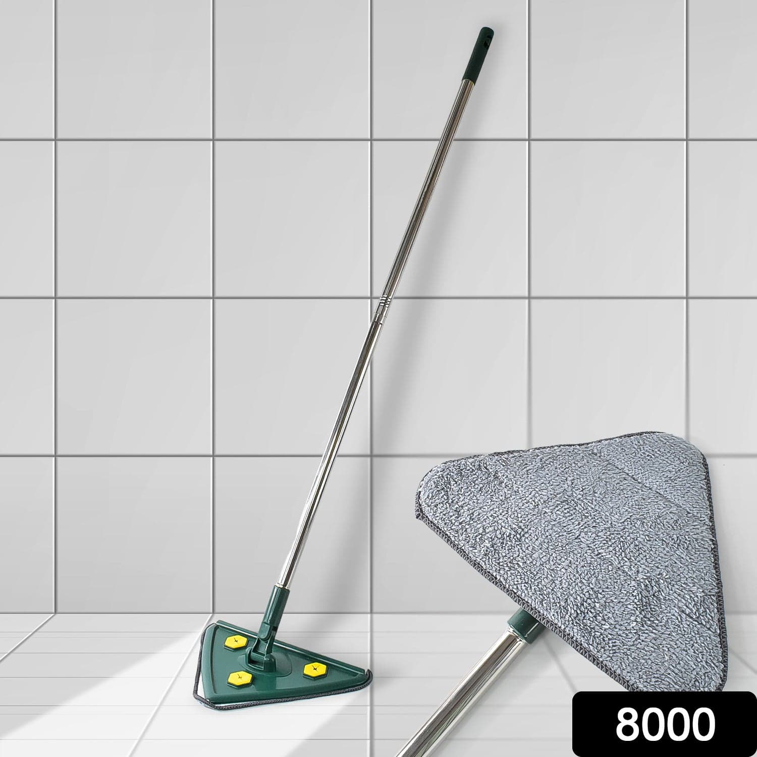 2-In-1 Extendable Triangle Mop Of Retractable, 360° Rotating, Telescopic & Reusable Mop Heads (1 Pc) thumbnail 2