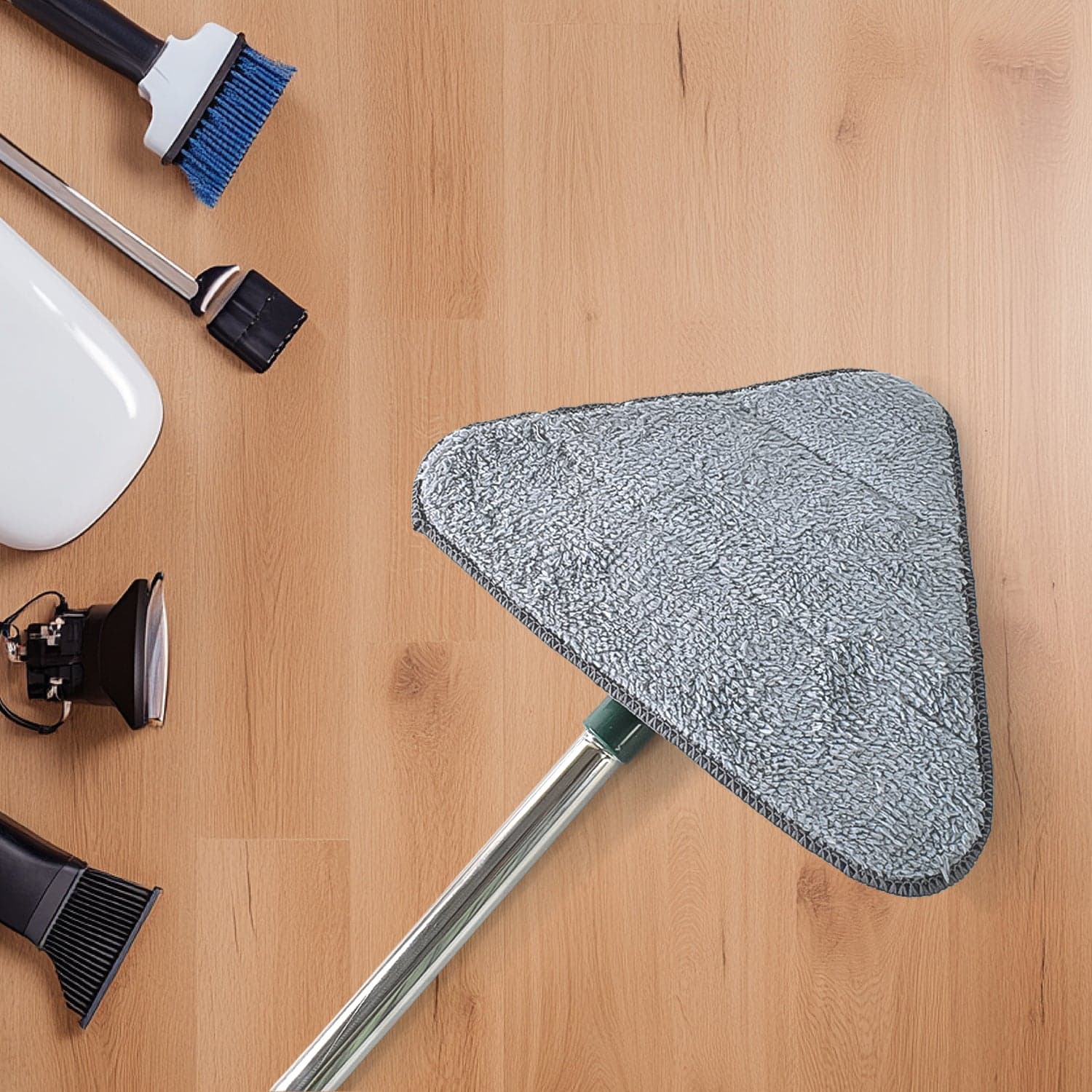 2-In-1 Extendable Triangle Mop Of Retractable, 360° Rotating, Telescopic & Reusable Mop Heads (1 Pc) thumbnail 6
