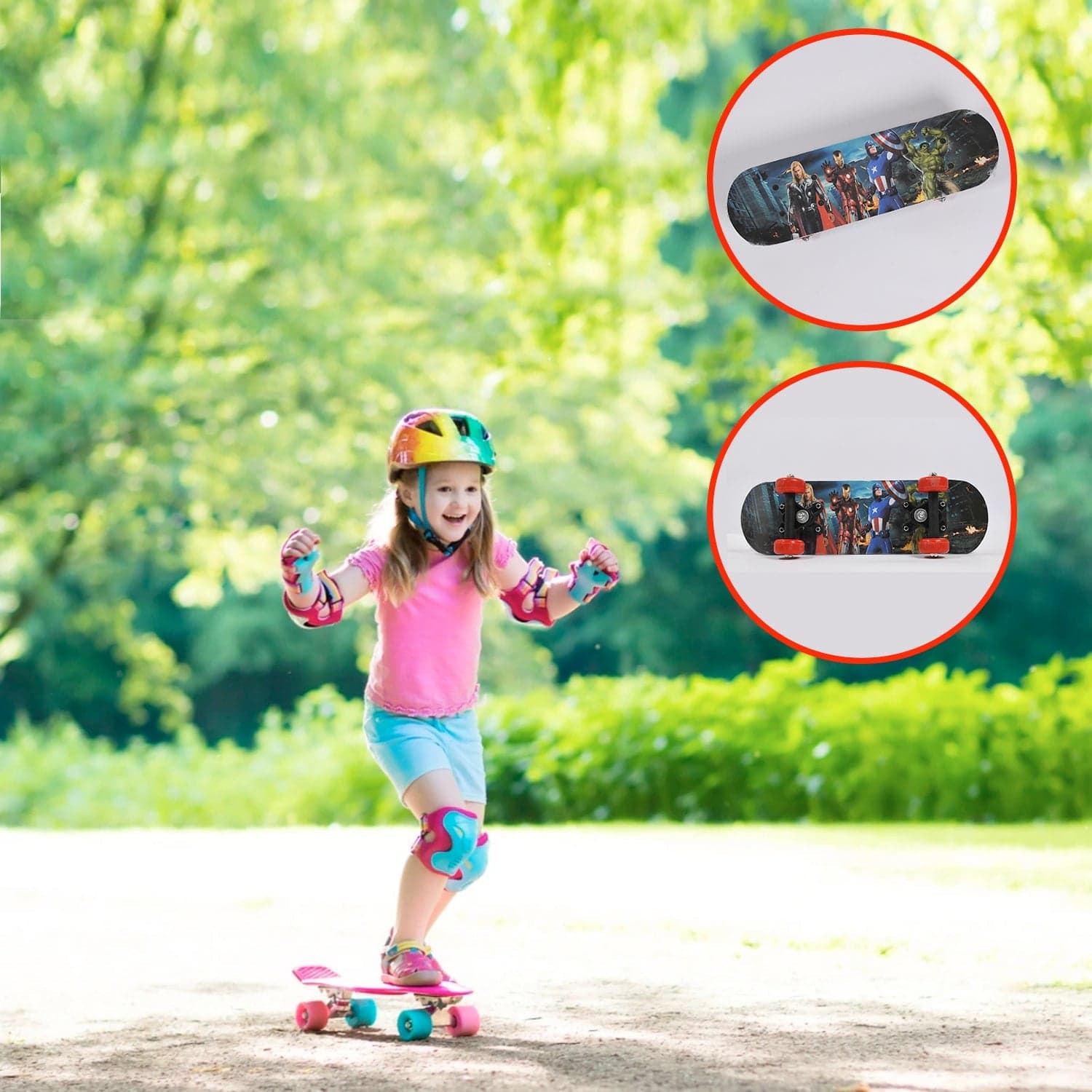 Knx Lightweight Wood Skateboard for Kids, Teens, Adults thumbnail 9