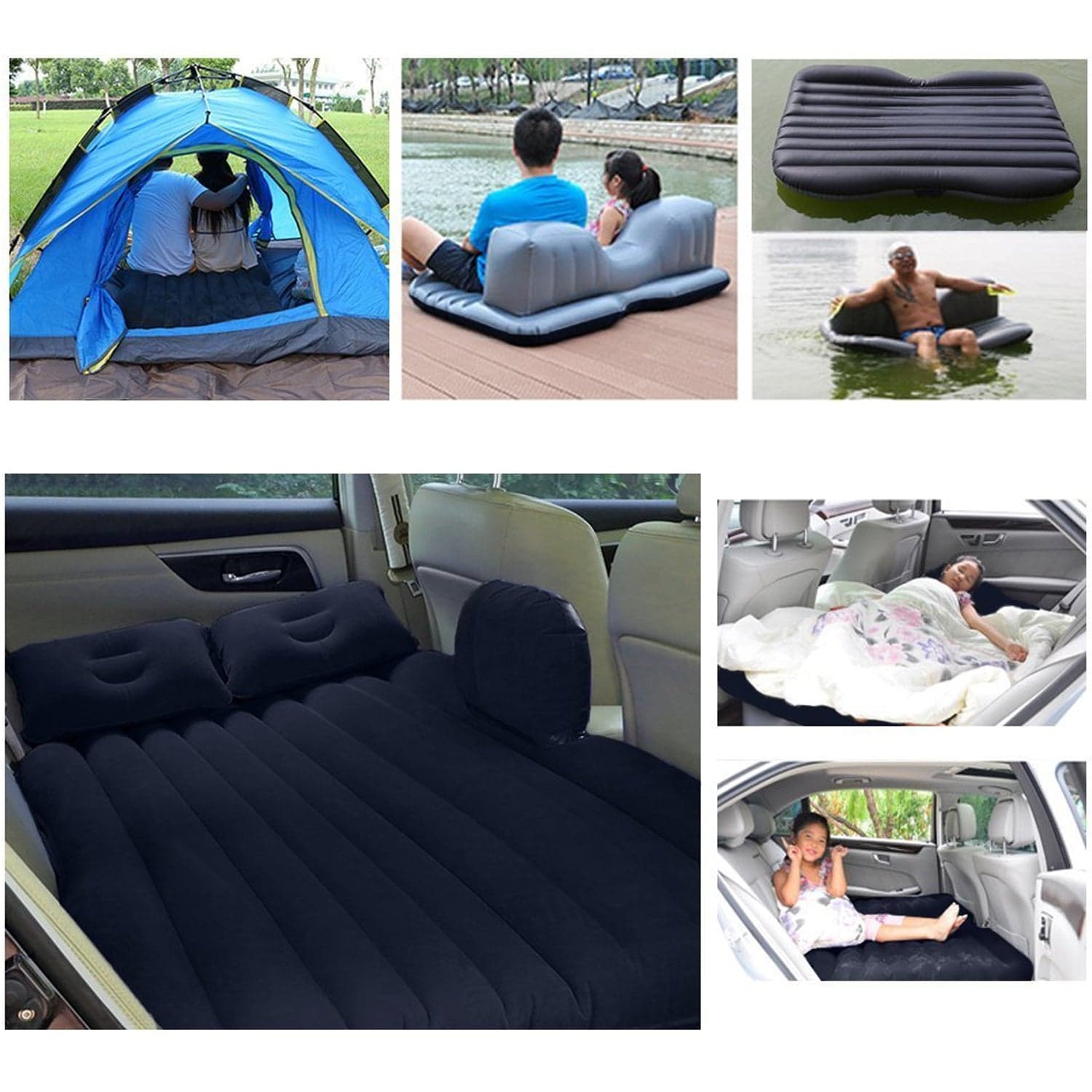 Comfy Car Camping: Inflatable Bed with Pillows & Pump (Portable) thumbnail 6