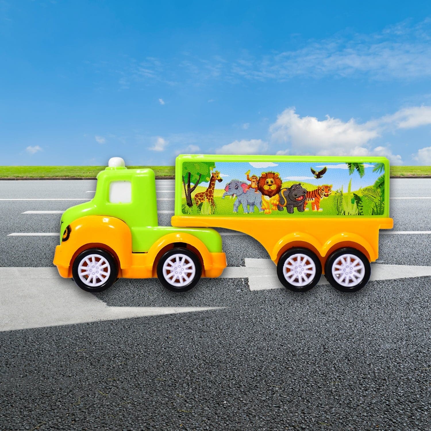 Small Green and yellow Toy Truck. thumbnail 1
