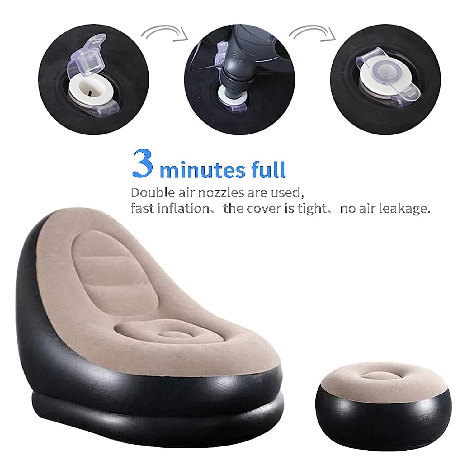 Portable Indoor/Outdoor Air Sofa, couch & Pump thumbnail 7