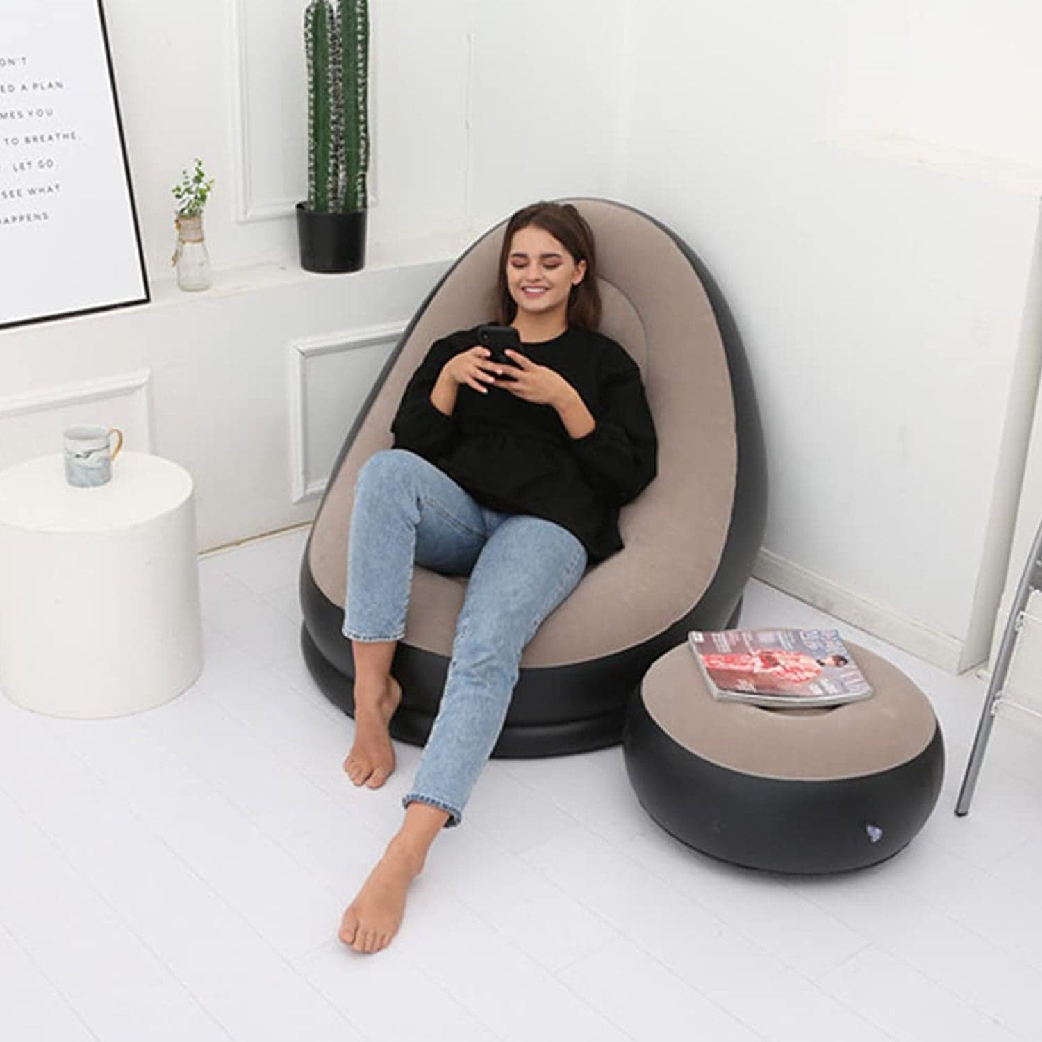 Portable Indoor/Outdoor Air Sofa, couch & Pump thumbnail 9