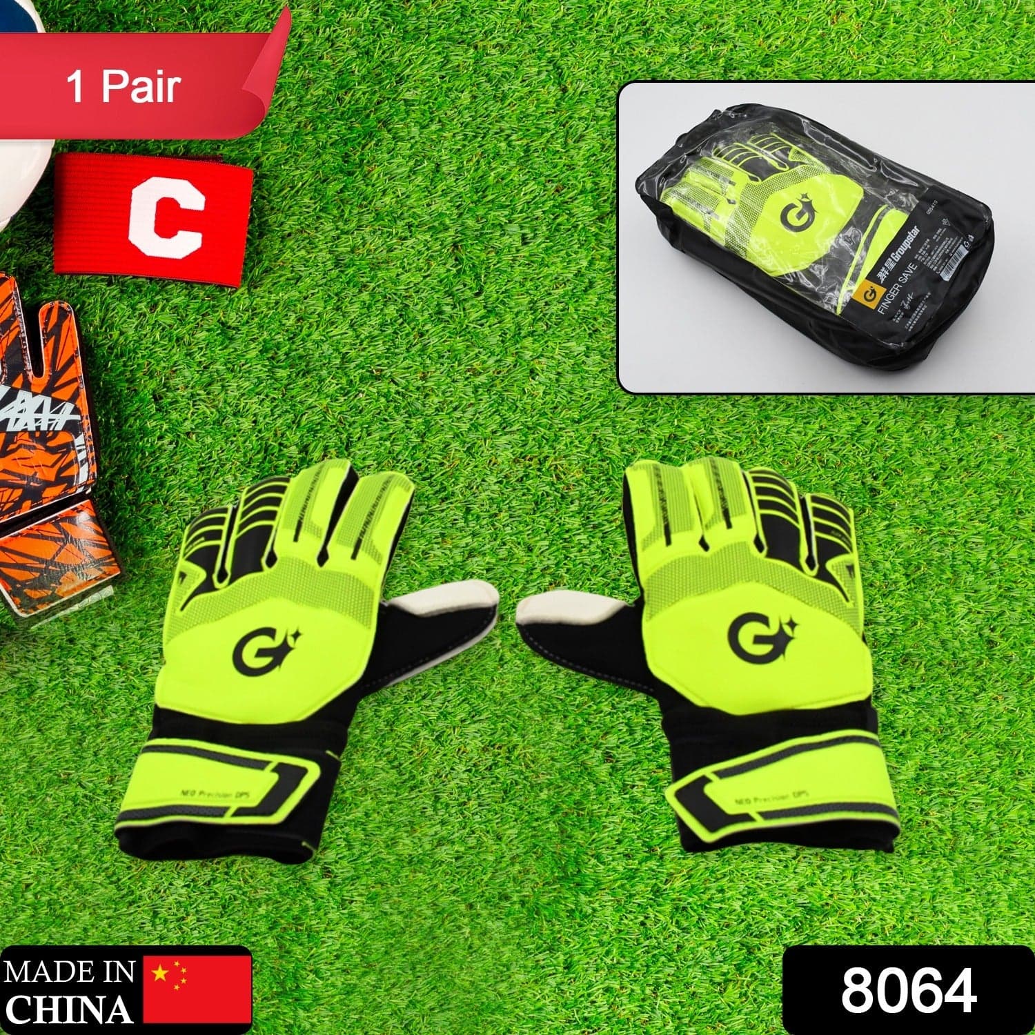 Multi Function Finger Protection Sports Kids Goalkeeper Gloves thumbnail 2