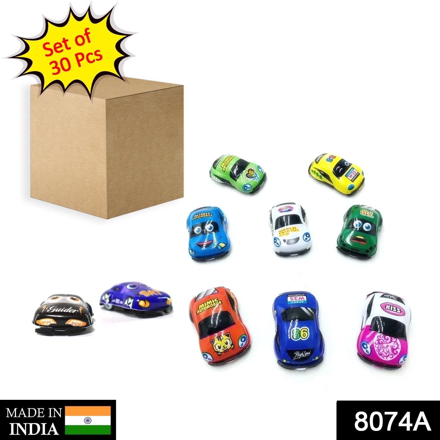 30 Pc Mini Pull Back Car Widely Used By Kids And Children's For Playing Purposes. thumbnail 2