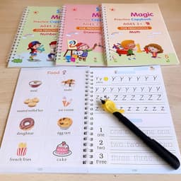 4 Pc Magic Copybook Widely Used By Kids, Children'S And Even Adults Also To Write Down Important Things Over It While Emergencies Etc.
