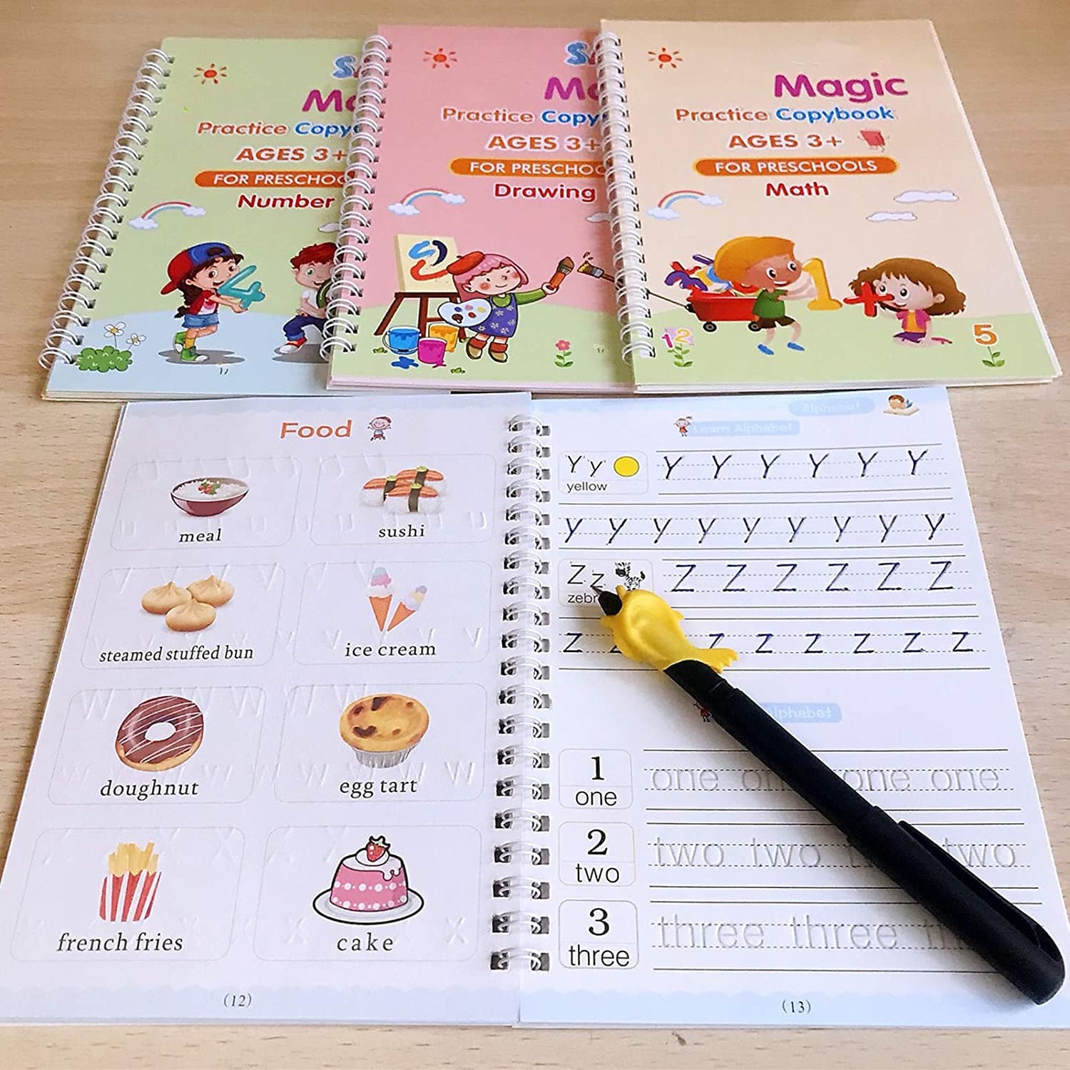 4 Pc Magic Copybook Widely Used By Kids, Children'S And Even Adults Also To Write Down Important Things Over It While Emergencies Etc. thumbnail 1