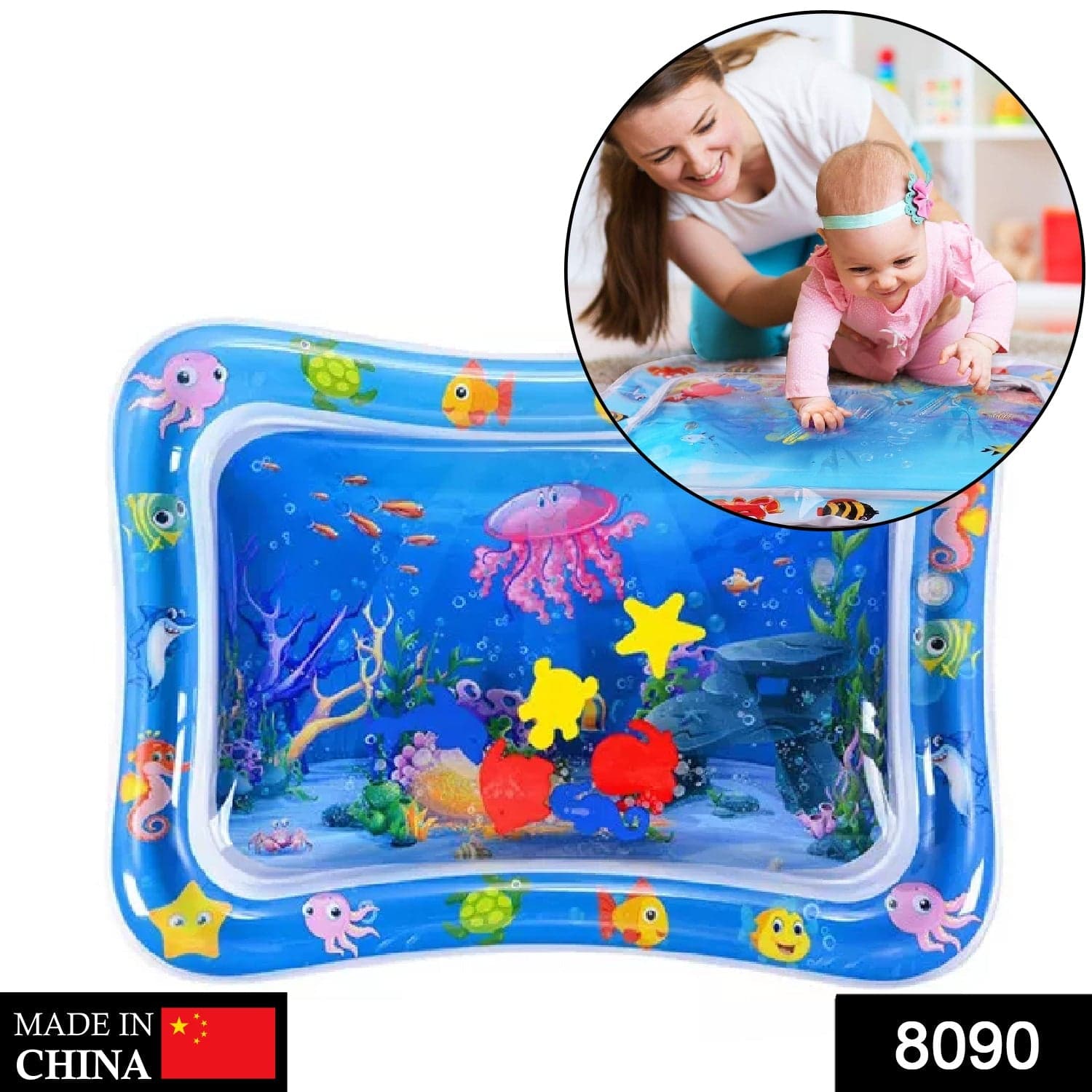 Mat, Baby Water Mat Inflatable Baby Play Mat Activity Center For Infant Baby Toys 3 To 15 Months, Baby Gifts For Boys Girls(Assorted Design) thumbnail 2