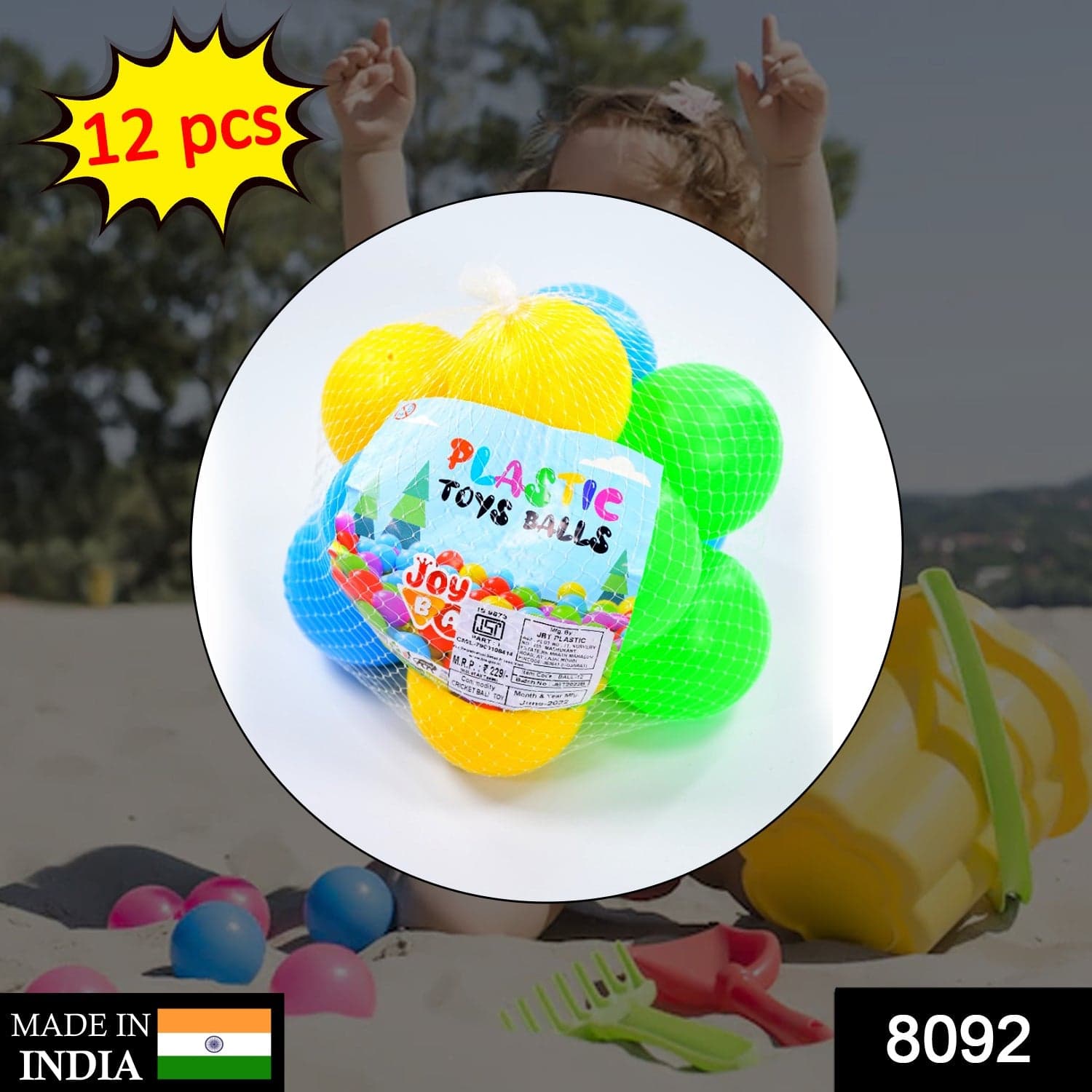 Premium Soft Multicolor Baby Balls Of Safe Indoor/Outdoor Play For Pool Pit thumbnail 2
