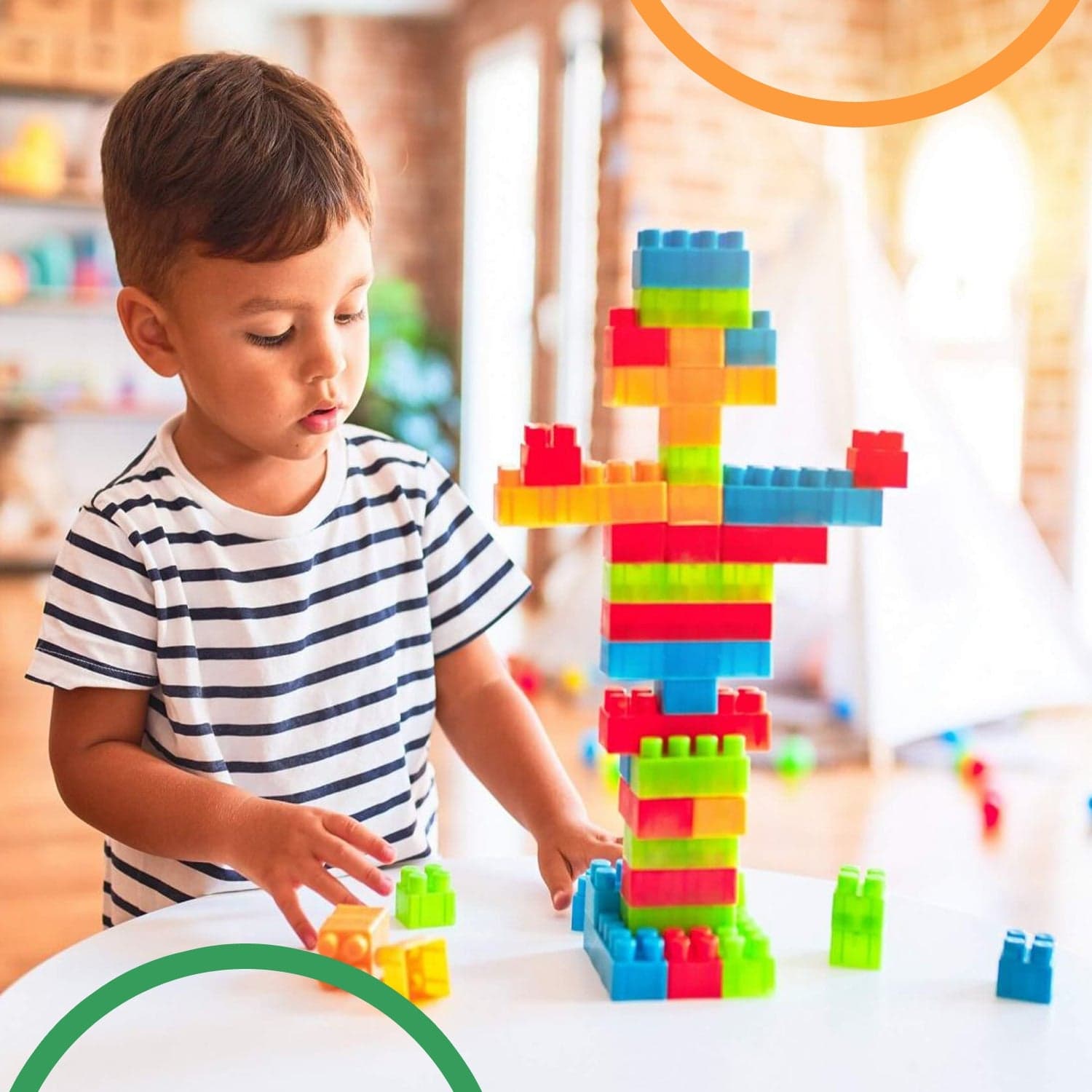 Multicolor Kids' Block Set for Fun & Learning (60 Pieces) thumbnail 3