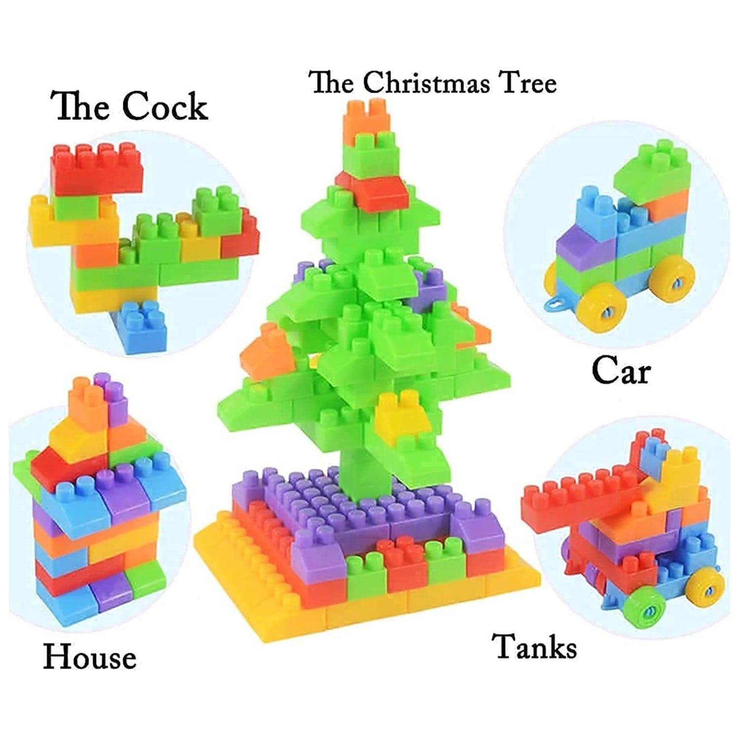 Multicolor Kids' Block Set for Fun & Learning (60 Pieces) thumbnail 9