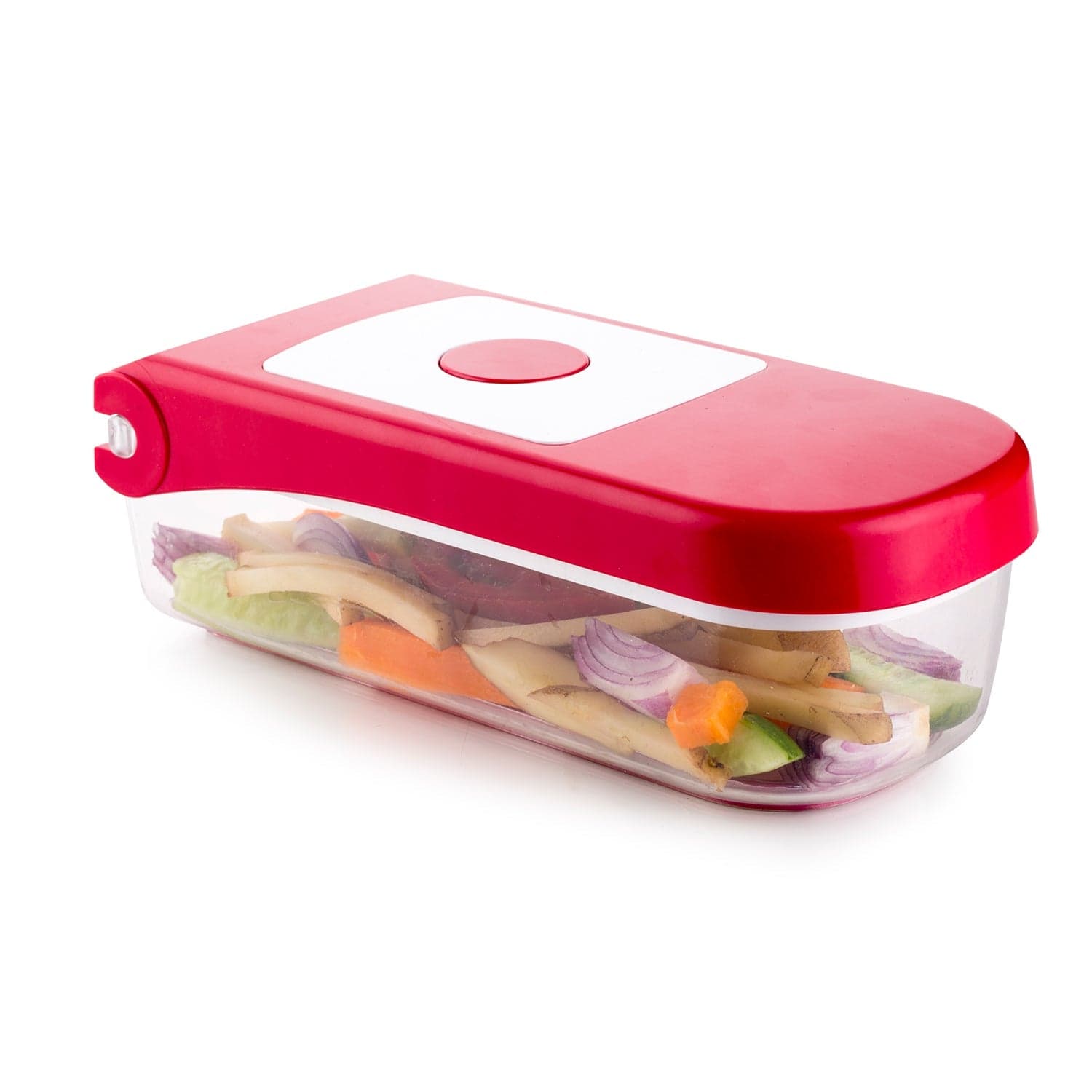 Ganesh Plastic Chopper Vegetable and Fruit Cutter, Red thumbnail 4