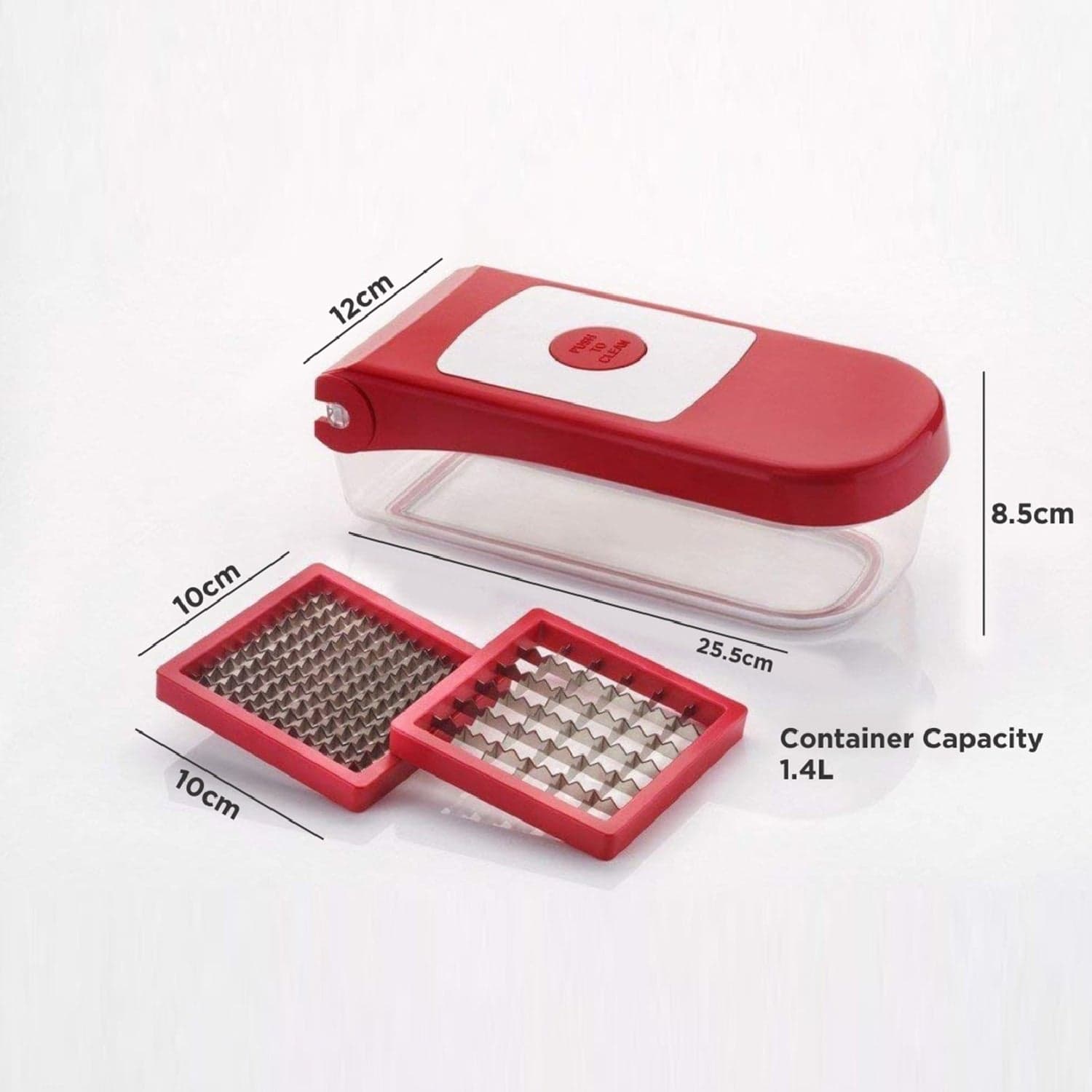 Ganesh Plastic Chopper Vegetable and Fruit Cutter, Red thumbnail 5