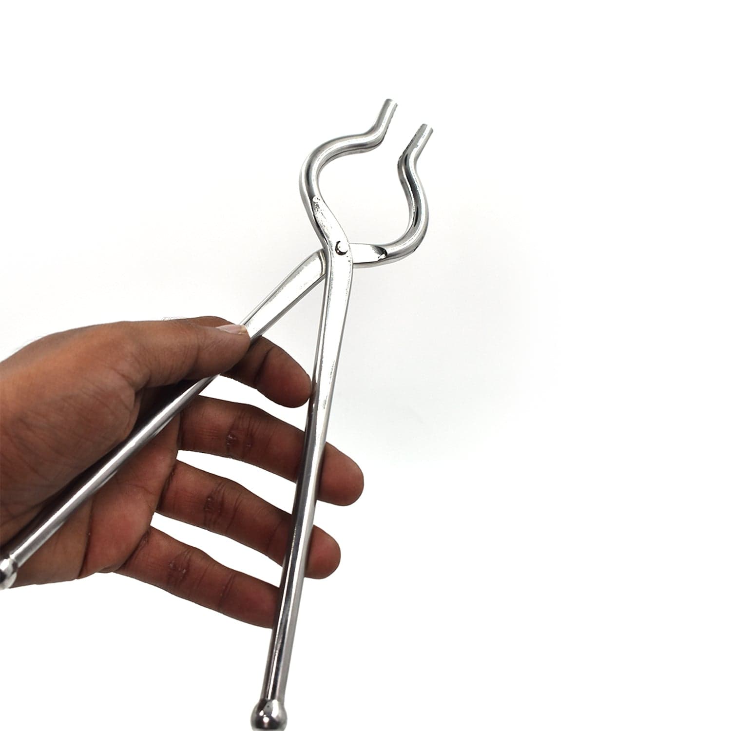 Ganesh Premium Quality Unbreakable Stainless Steel Goti Sandsi / Sansi / Pakkad / Pincer / Chimta / Tongs / Utensil Holder Smart Kitchen Tool - 8mm thumbnail 8