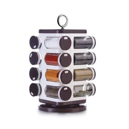 Ganesh Multipurpose Revolving Spice Rack With 16 Pcs Dispenser each 100 ml Plastic Spice ABS Material 1 Piece Spice Set 1 Piece Spice Set (Plastic)
