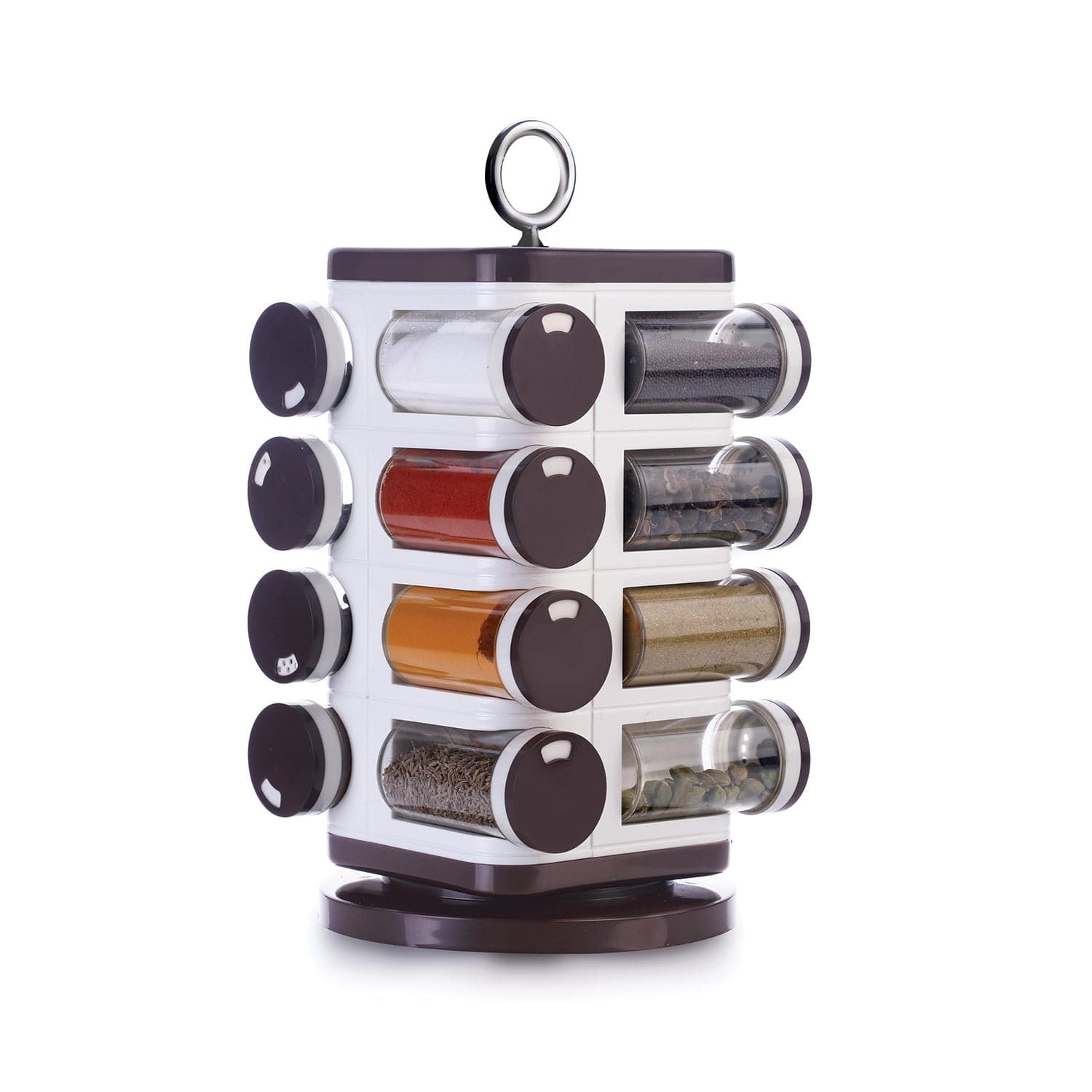 Ganesh Multipurpose Revolving Spice Rack With 16 Pcs Dispenser each 100 ml Plastic Spice ABS Material 1 Piece Spice Set 1 Piece Spice Set (Plastic) thumbnail 1