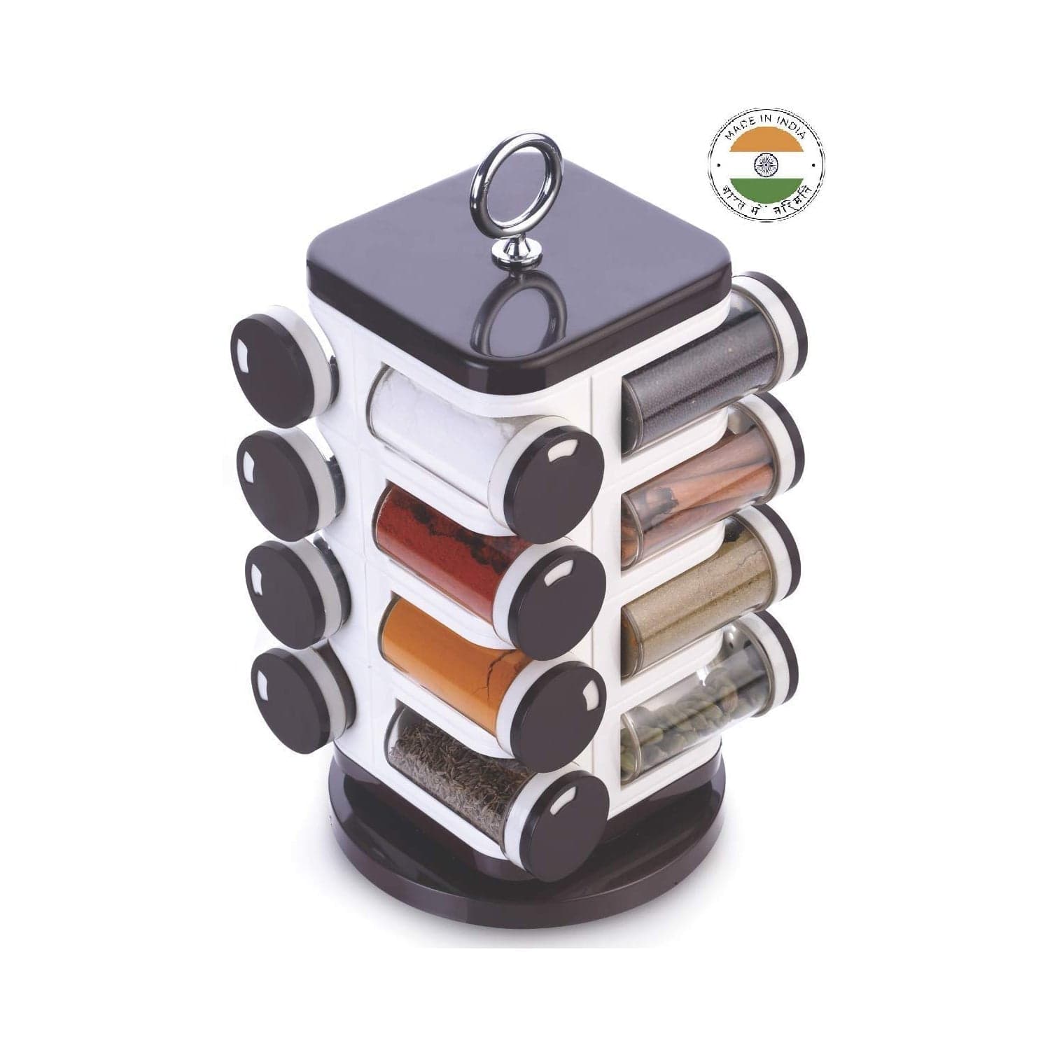 Ganesh Multipurpose Revolving Spice Rack With 16 Pcs Dispenser each 100 ml Plastic Spice ABS Material 1 Piece Spice Set 1 Piece Spice Set (Plastic) thumbnail 3