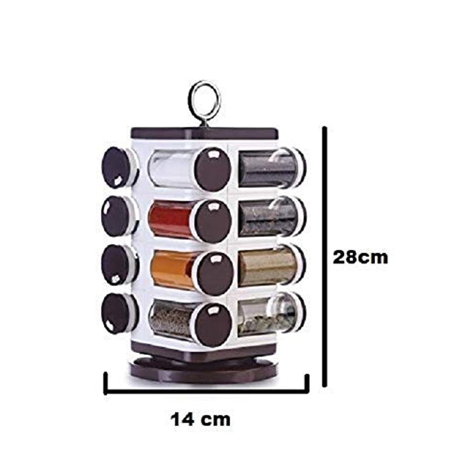 Ganesh Multipurpose Revolving Spice Rack With 16 Pcs Dispenser each 100 ml Plastic Spice ABS Material 1 Piece Spice Set 1 Piece Spice Set (Plastic) thumbnail 5
