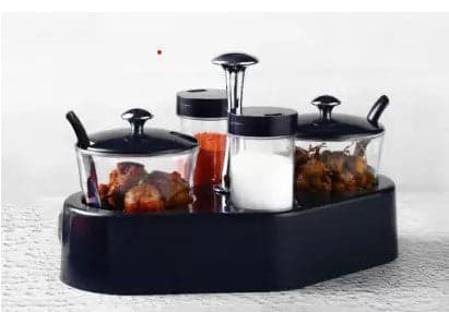 Ganesh rendy Condiment set For Kitchen Transparent jar For Easy To Access Spice 1 Piece Spice Set (Plastic) thumbnail 1