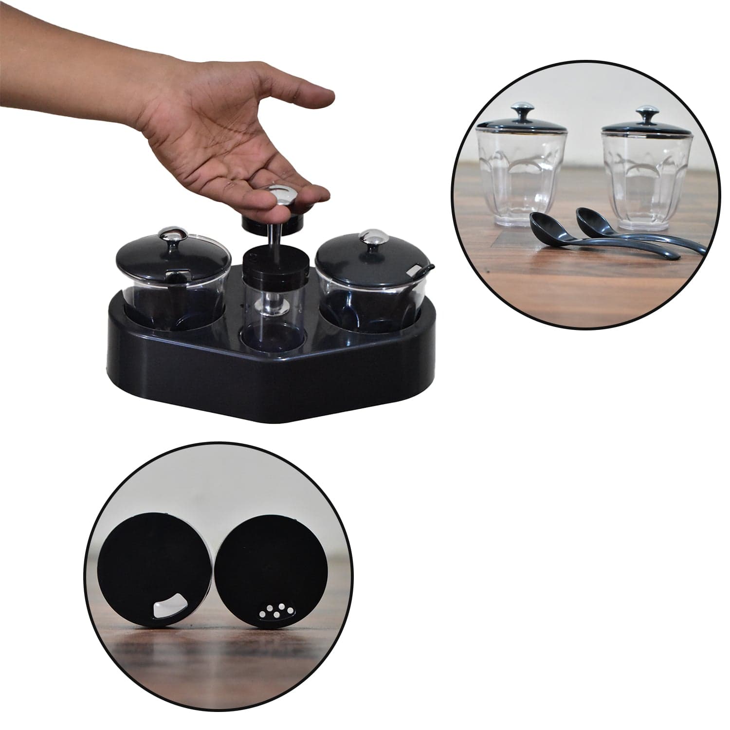 Ganesh rendy Condiment set For Kitchen Transparent jar For Easy To Access Spice 1 Piece Spice Set (Plastic) thumbnail 7