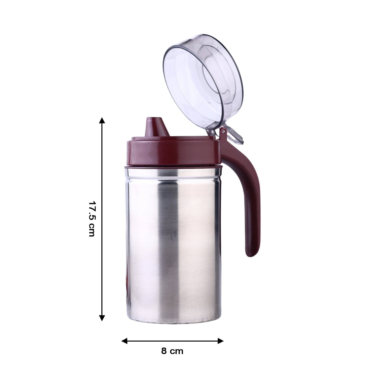 Oil Dispenser Stainless Steel with small nozzle 500ML Oil Container. thumbnail 6