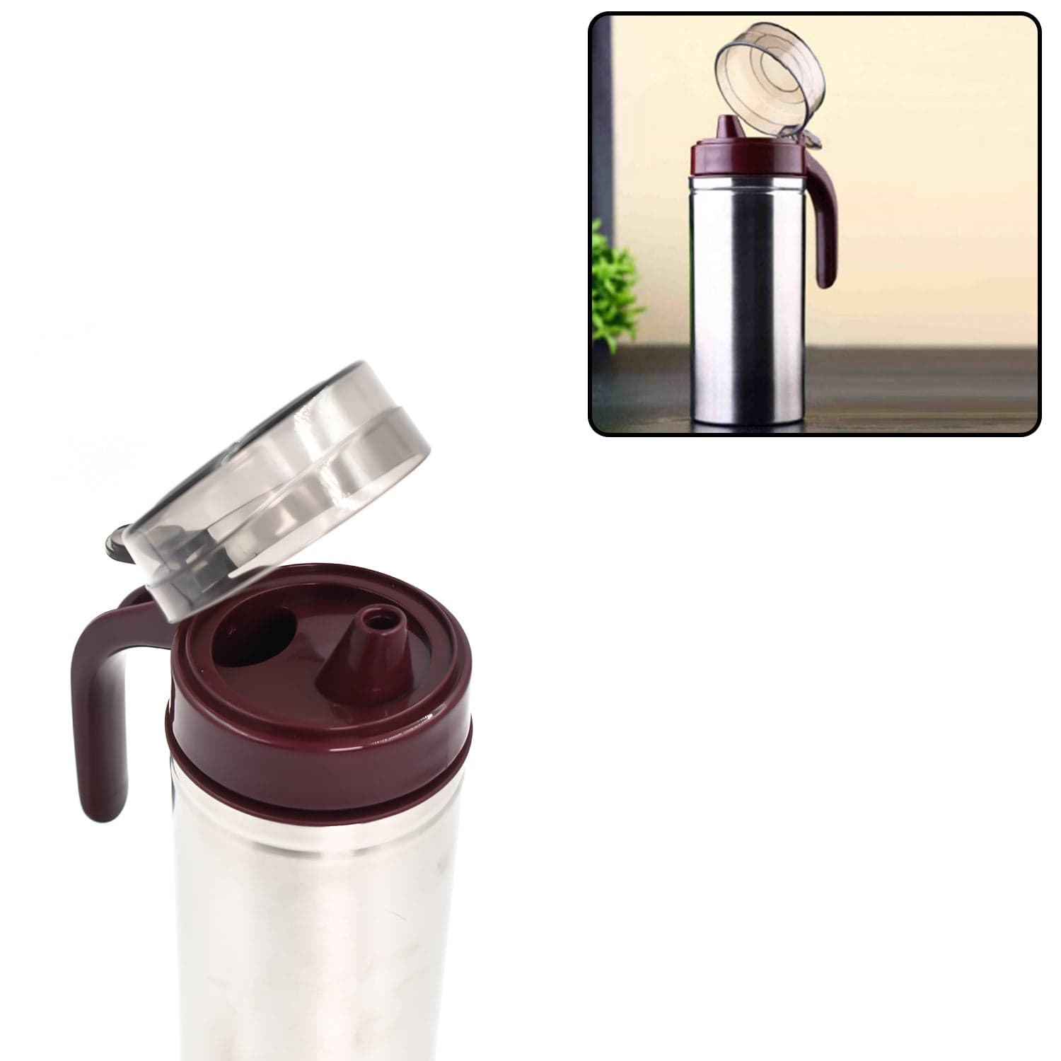 Oil Dispenser Stainless Steel with small nozzle 750ml thumbnail 3