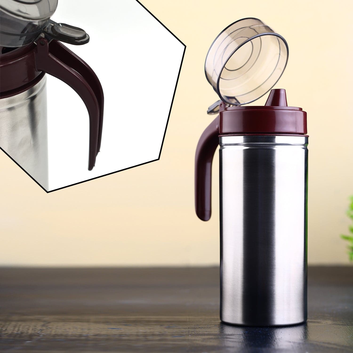 Oil Dispenser Stainless Steel with small nozzle 750ml thumbnail 6