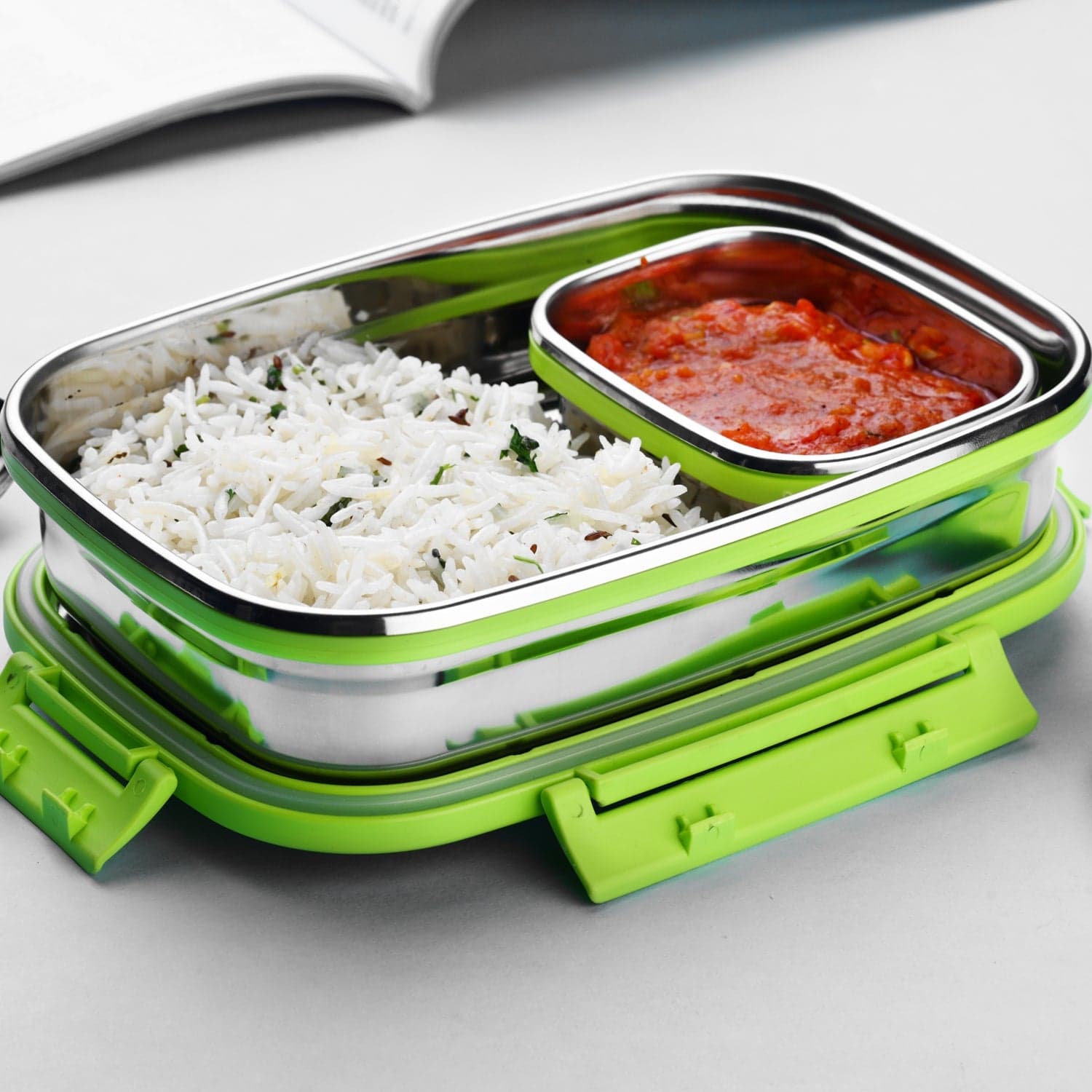 stainless Steel Lunch Pack for Office & School Use thumbnail 1
