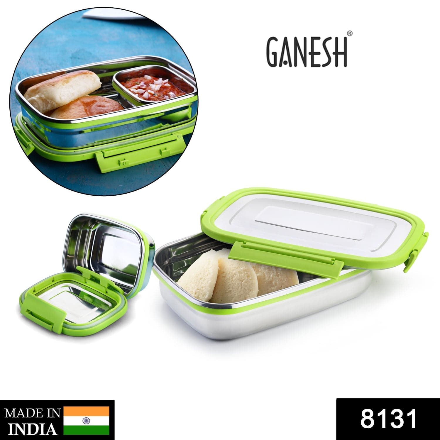 stainless Steel Lunch Pack for Office & School Use thumbnail 2