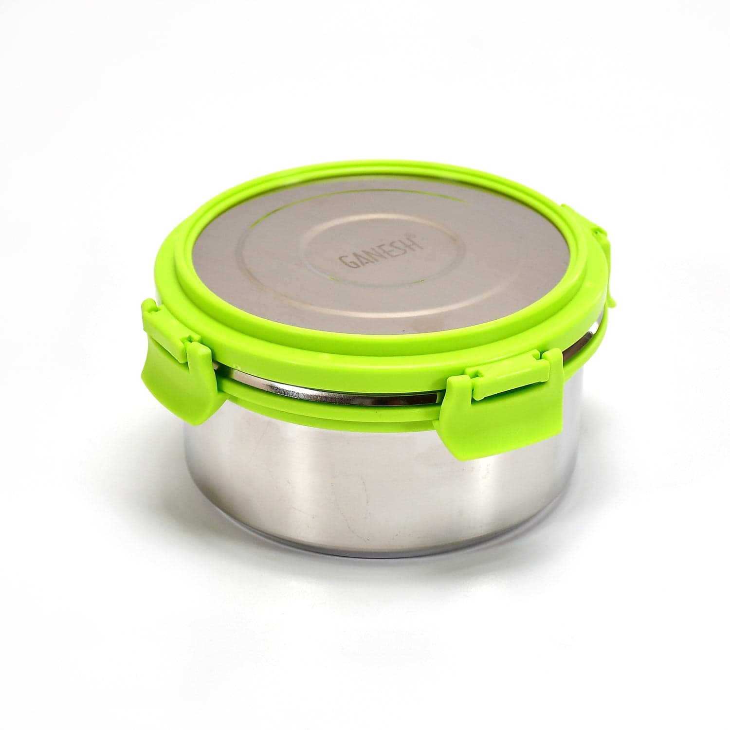 Ganesh Solo round 400 Stainless Steel Leak proof airtight Lunch Pack for Office & School Use thumbnail 4