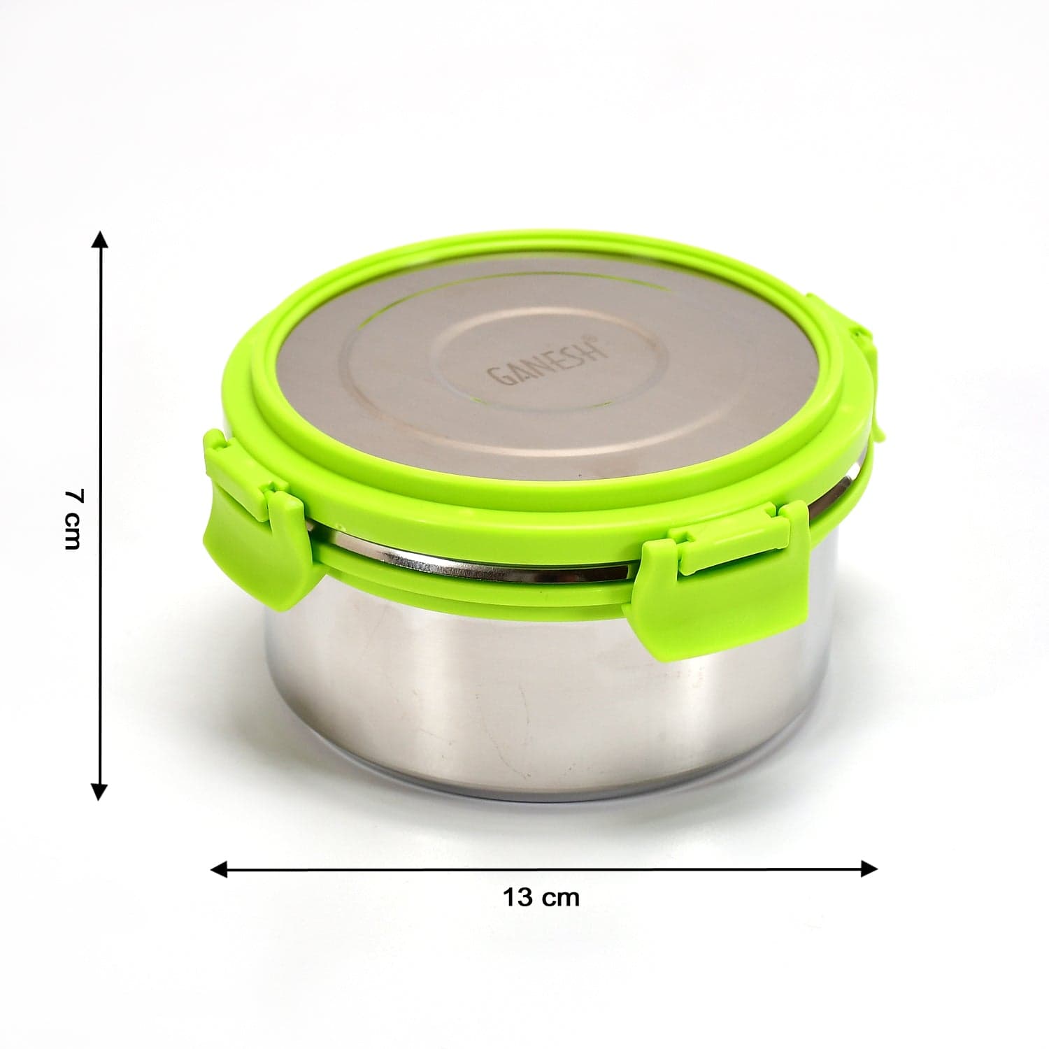 Ganesh Solo round 400 Stainless Steel Leak proof airtight Lunch Pack for Office & School Use thumbnail 5