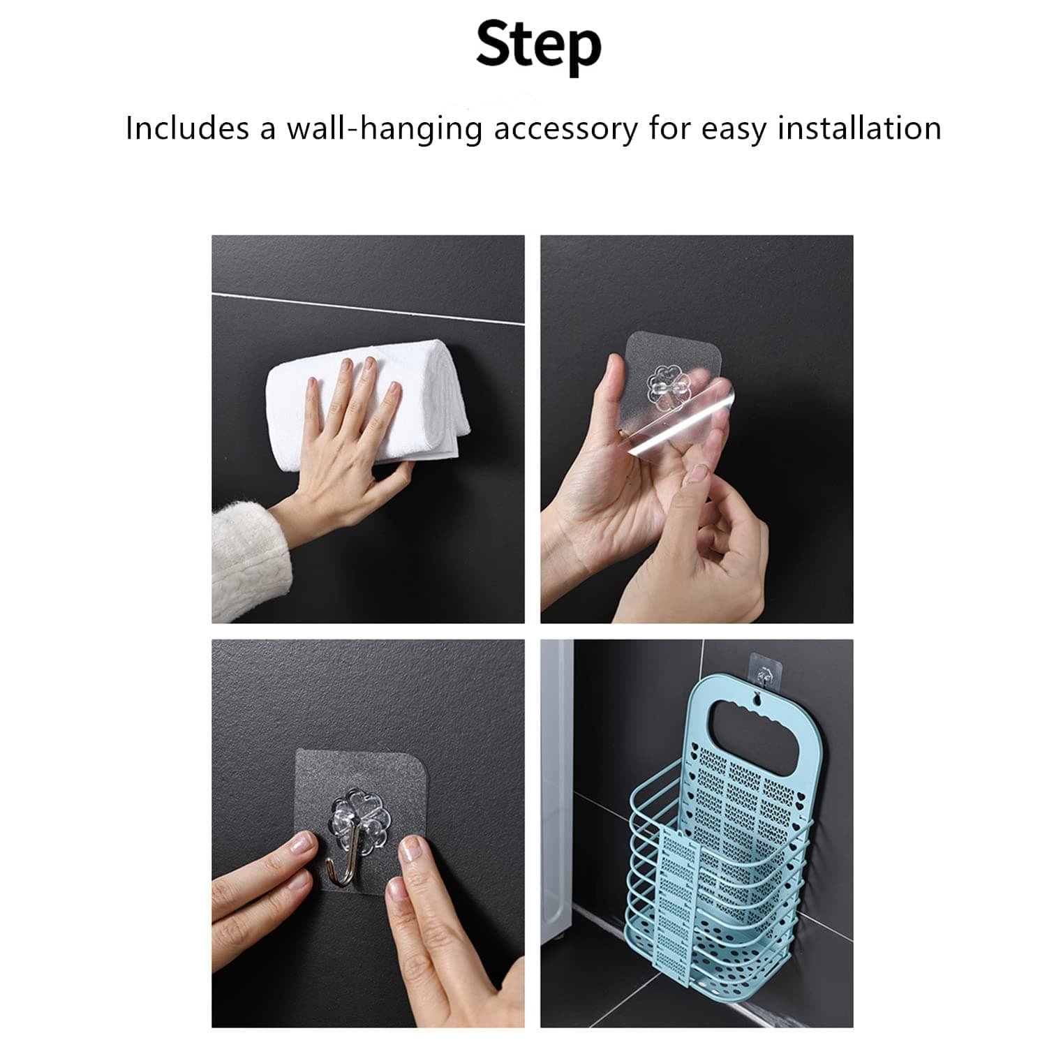 Wall Hanging Laundry Basket (1 Pc) thumbnail 6