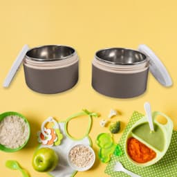 Ganesh Smart Stack 2-Layer Stainless Steel Leak-Proof Lunch Box For Office