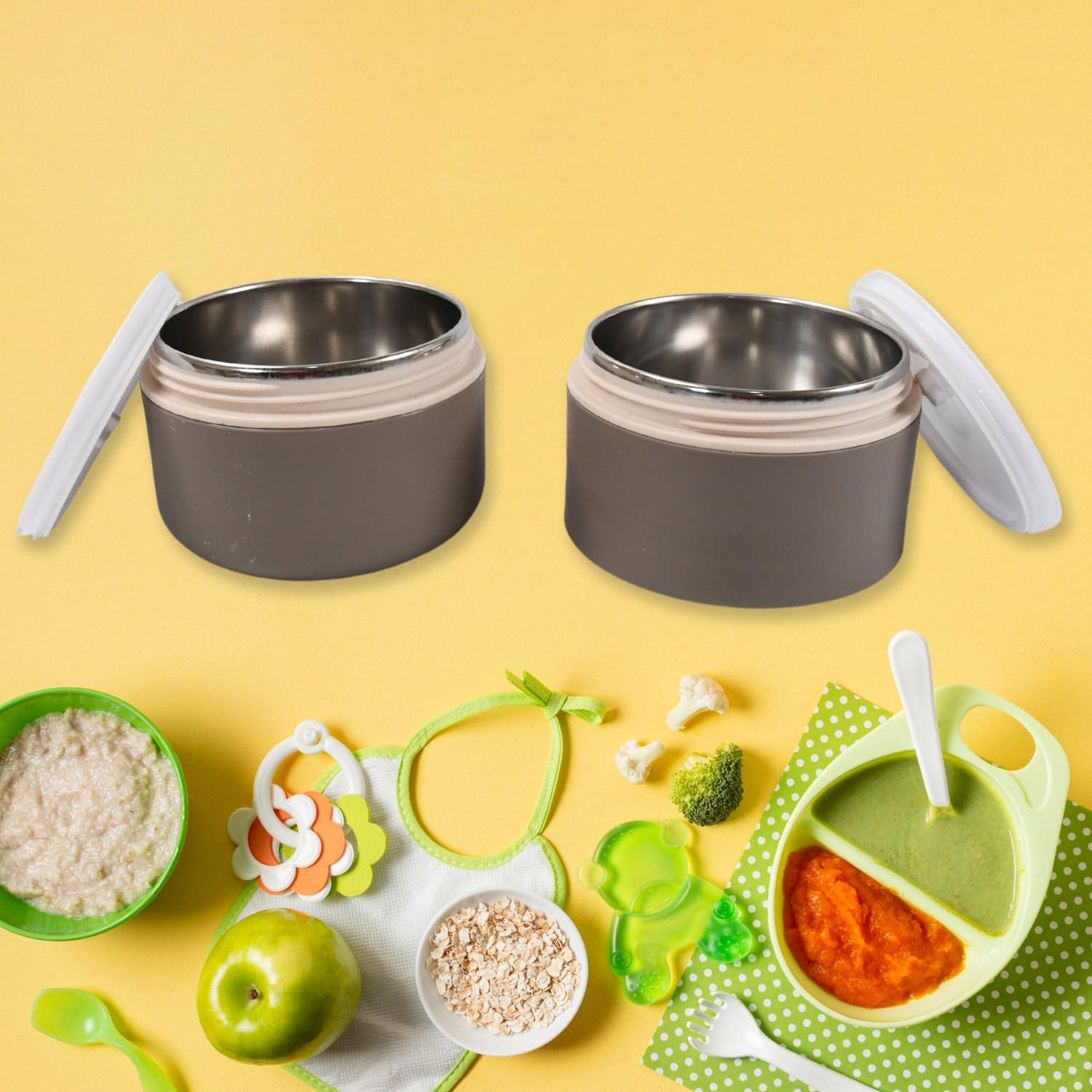 Ganesh Smart Stack 2-Layer Stainless Steel Leak-Proof Lunch Box For Office thumbnail 1
